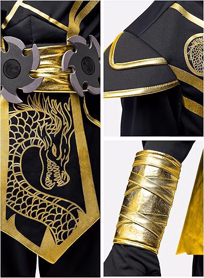 Joyfy Ninja Costume for Kids, Ninja Dragon Costume Set, Boys Halloween Outfit for Dress-up and Role-play Party - Image 2