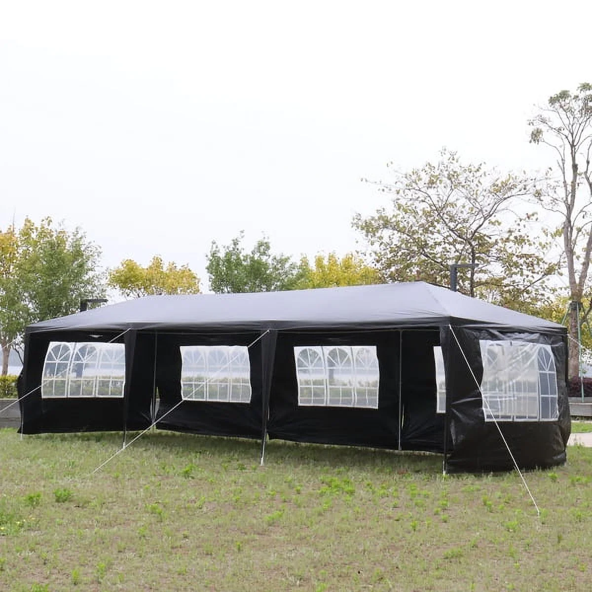 10'x30' Outdoor Party Tent with 8 Removable Sidewalls Waterproof Canopy Patio Wedding Gazebo, Black - Image 2