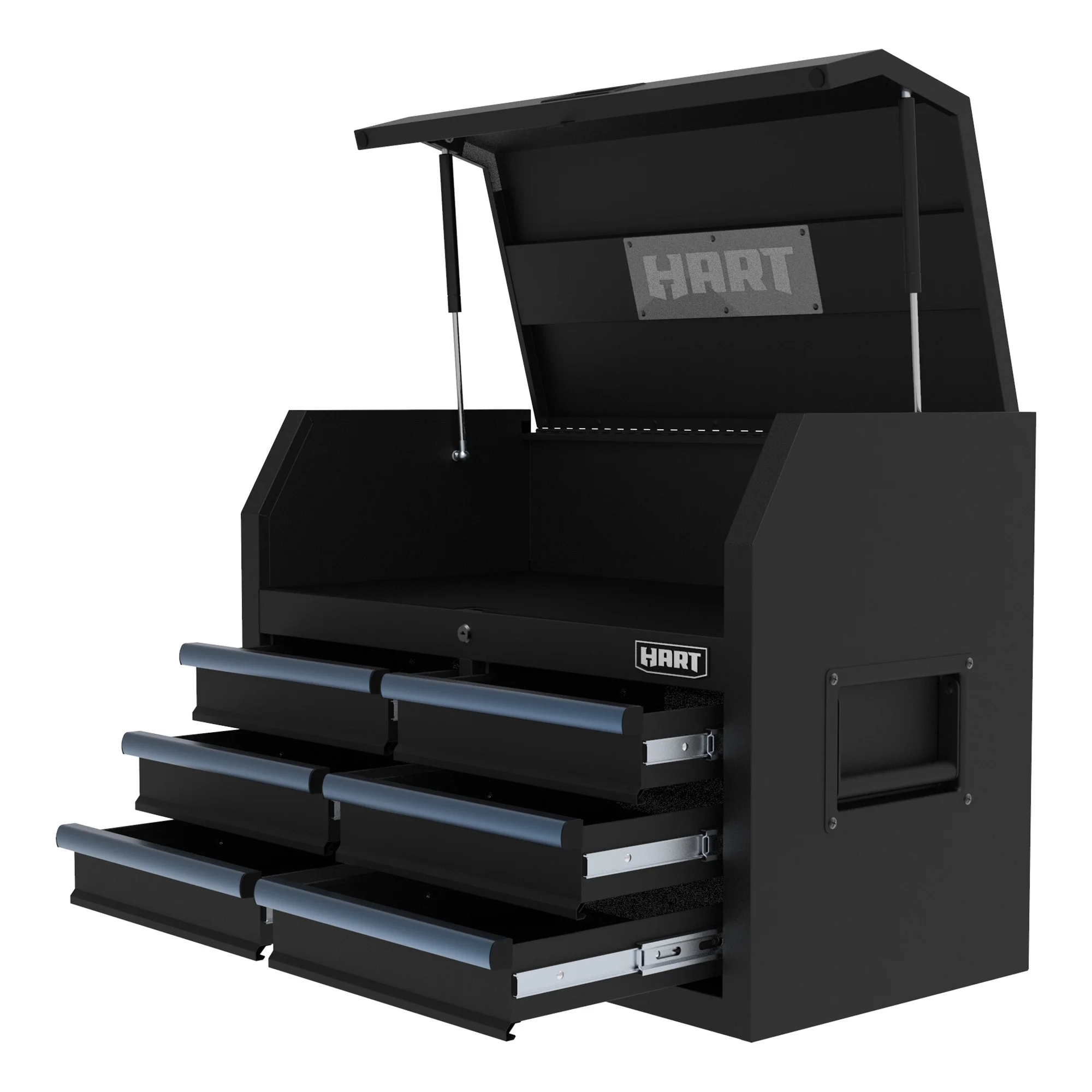 HART 36-Inch 5-Drawer Rolling Tool Cabinet with Wood Top, Locking Steel Garage Storage, Black - Image 15
