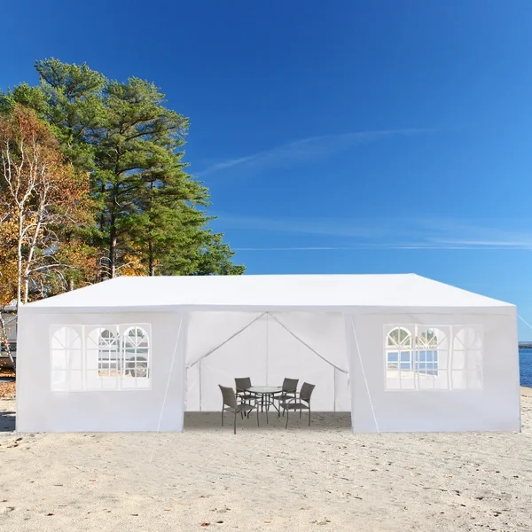 10'x30' Outdoor Party Tent with 8 Removable Sidewalls, Waterproof Canopy Patio Wedding Gazebo, White,white - Image 30