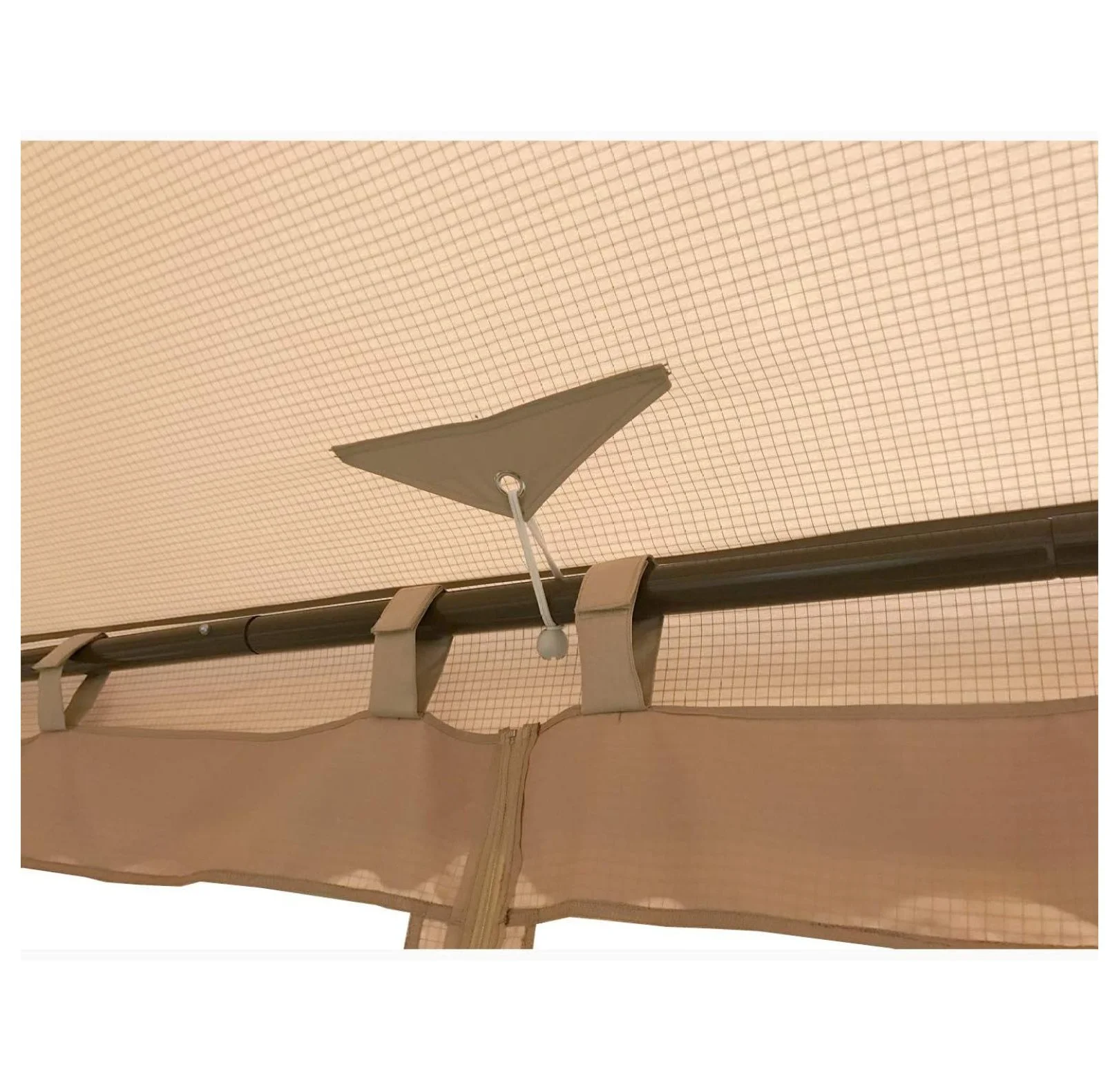 ABBA Patio 10x10 Gazebo Replacement Canopy - RipLock 500 Top Cover - Beige - Image 7