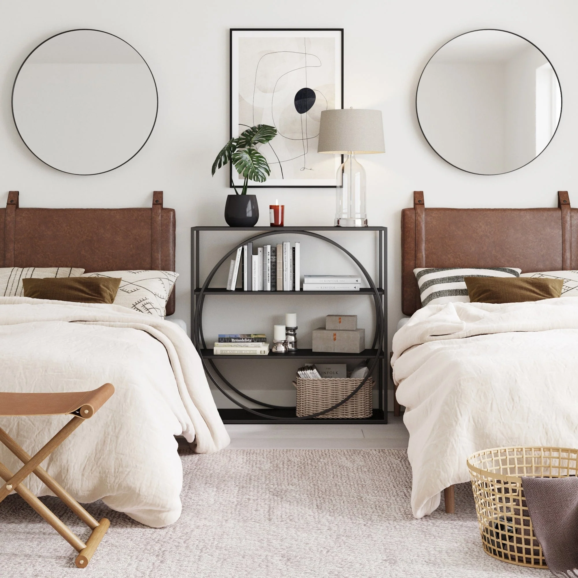 Wall Mount Upholstered Headboard with Metal Rail - Modern Bedroom Headboard - Image 3