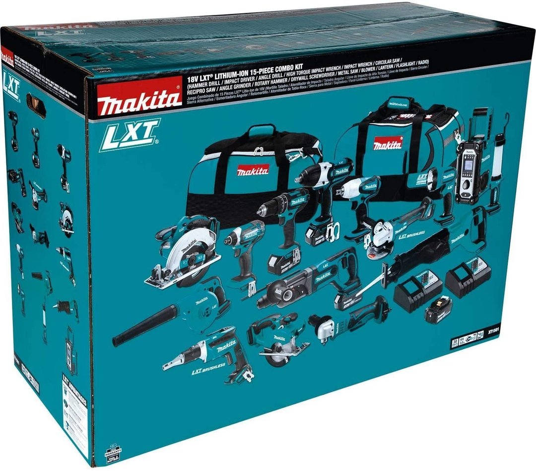 15-Piece Cordless Power Tool Combo Kit with Charger - Image 4