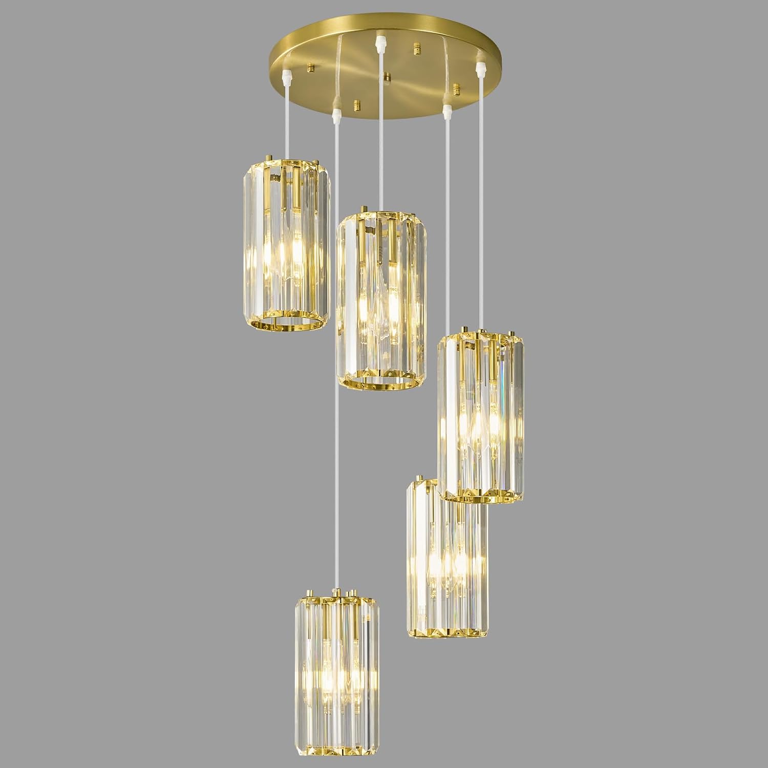 Chrome Pendant Lighting, Modern Pendant Light, Mini Crystal Chandeliers, Adjustable Pendant Light Fixture for Kitchen Island, Dining Room, Corridor & Bedroom (Chrome, 3-Pack) - Image 17
