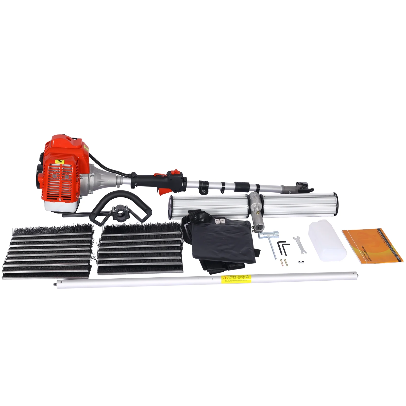 52CC 2-Stroke Broom Sweeper, Walk Behind Handheld Gas Powered Snow Sweeper, Brush Broom Sweeping Machine for Garden Lawn Yard Sidewalk Driveway Snow Cleaning, Broom Brush 24x9" EPA, D9025 - Image 5