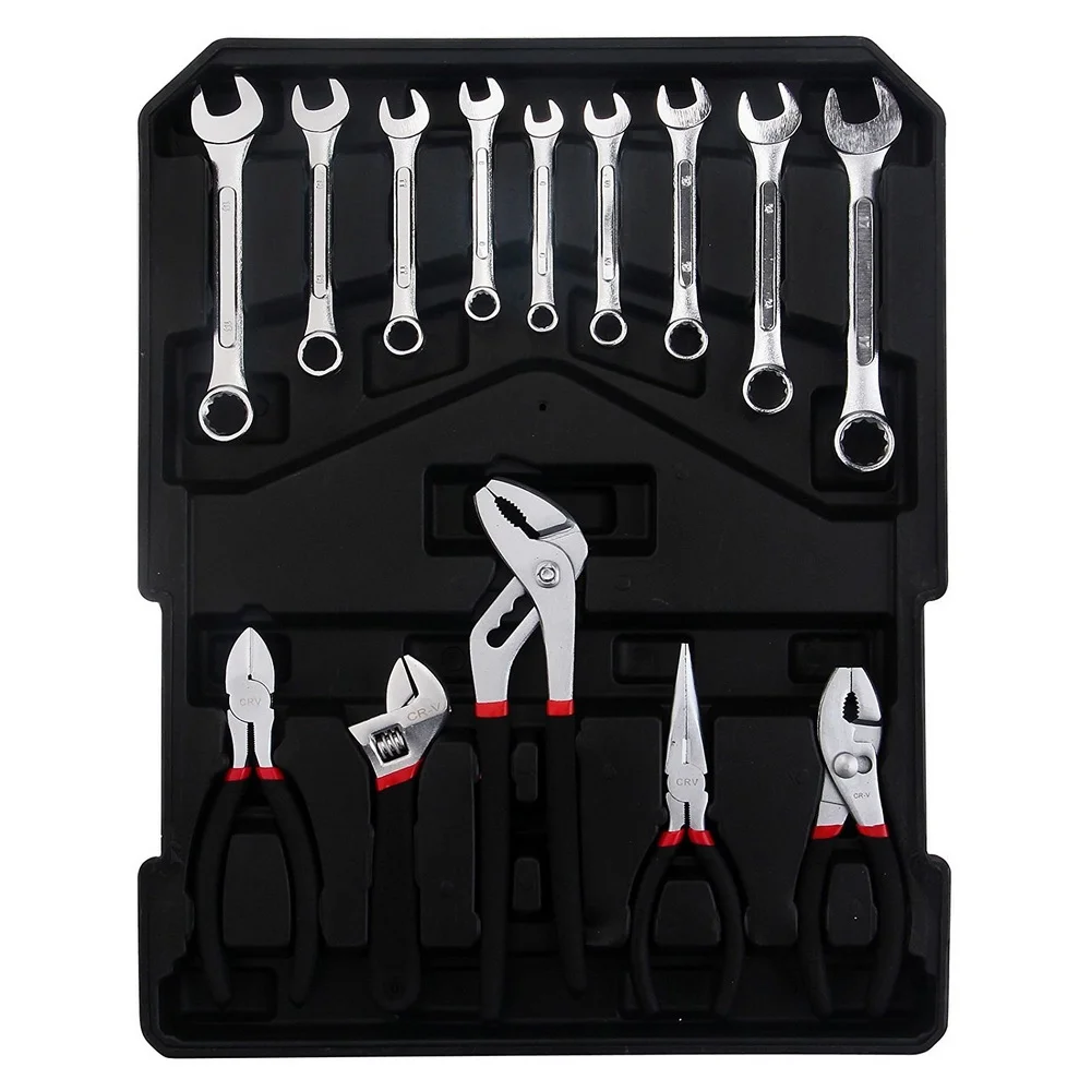 Tool Box with Tools 799pcs Household Tool Set with Aluminum Trolley Case, Auto Repair Tool Kit Toolbox and Wheels - Image 4
