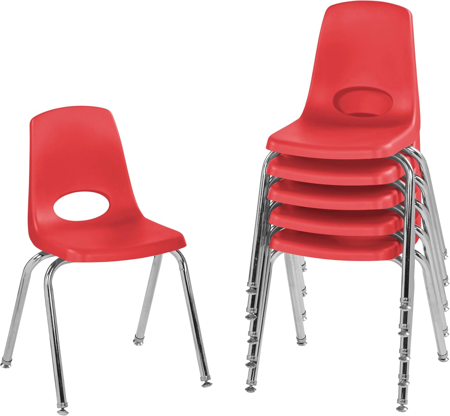 10" School Stack Chair with Swivel Glides, Purple, 6-Pack - Image 27