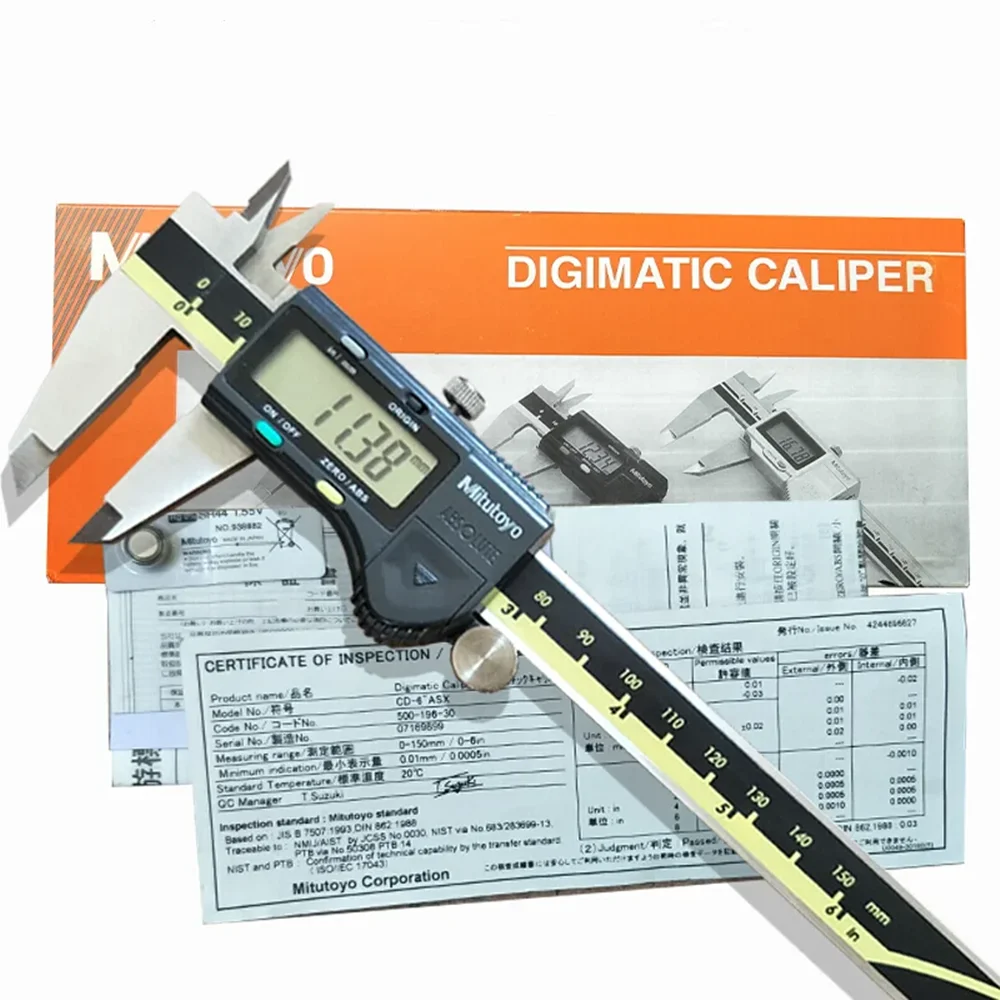 Mitutoyo 500-193-30 Advanced Onsite Sensor AOS Digital Caliper LCD Vernier Caliper Stainless Steel Measuring Tools 500 Series, 0" to 12"/0 to 300mm Measuring Range, 0.0005"/0.01mm Resolution, AOS - Image 14
