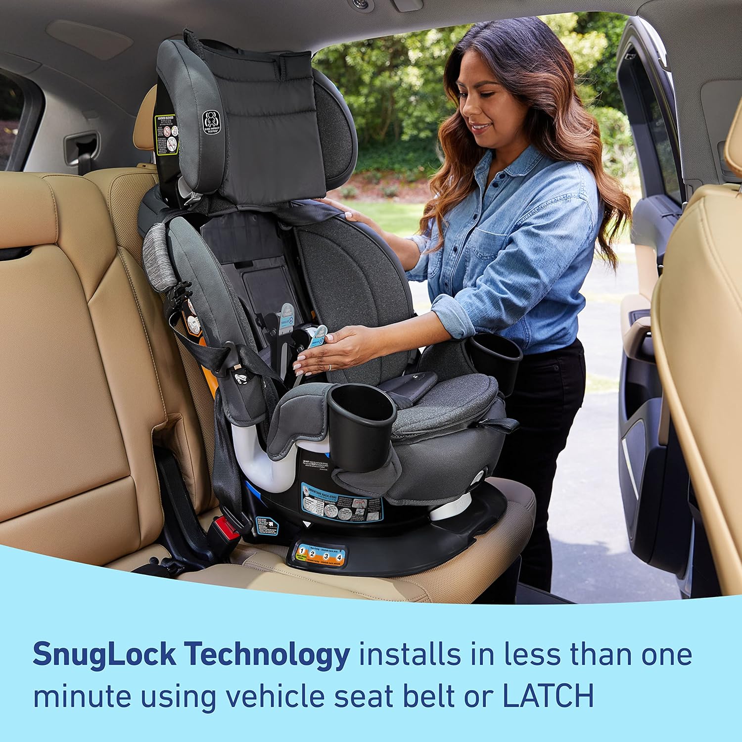 3-in-1 Convertible Car Seat, Rotating, Rear& Forward-Facing, Highback Booster,, Cambridge - Image 4