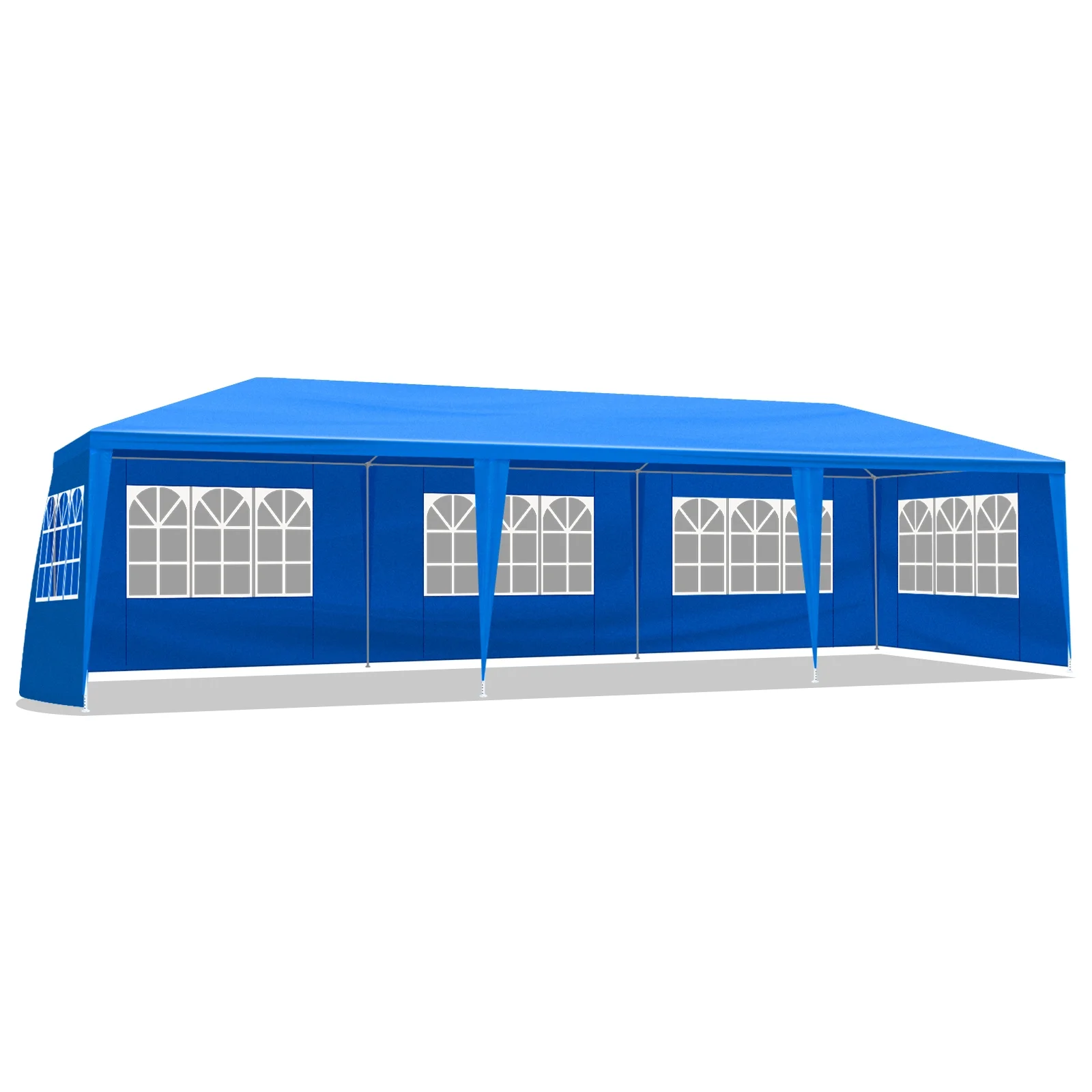 10'x30' Patio Wedding Gazebo, Outdoor Party Tent with 8 Removable Sidewalls, Waterproof Canopy Blue - Image 2
