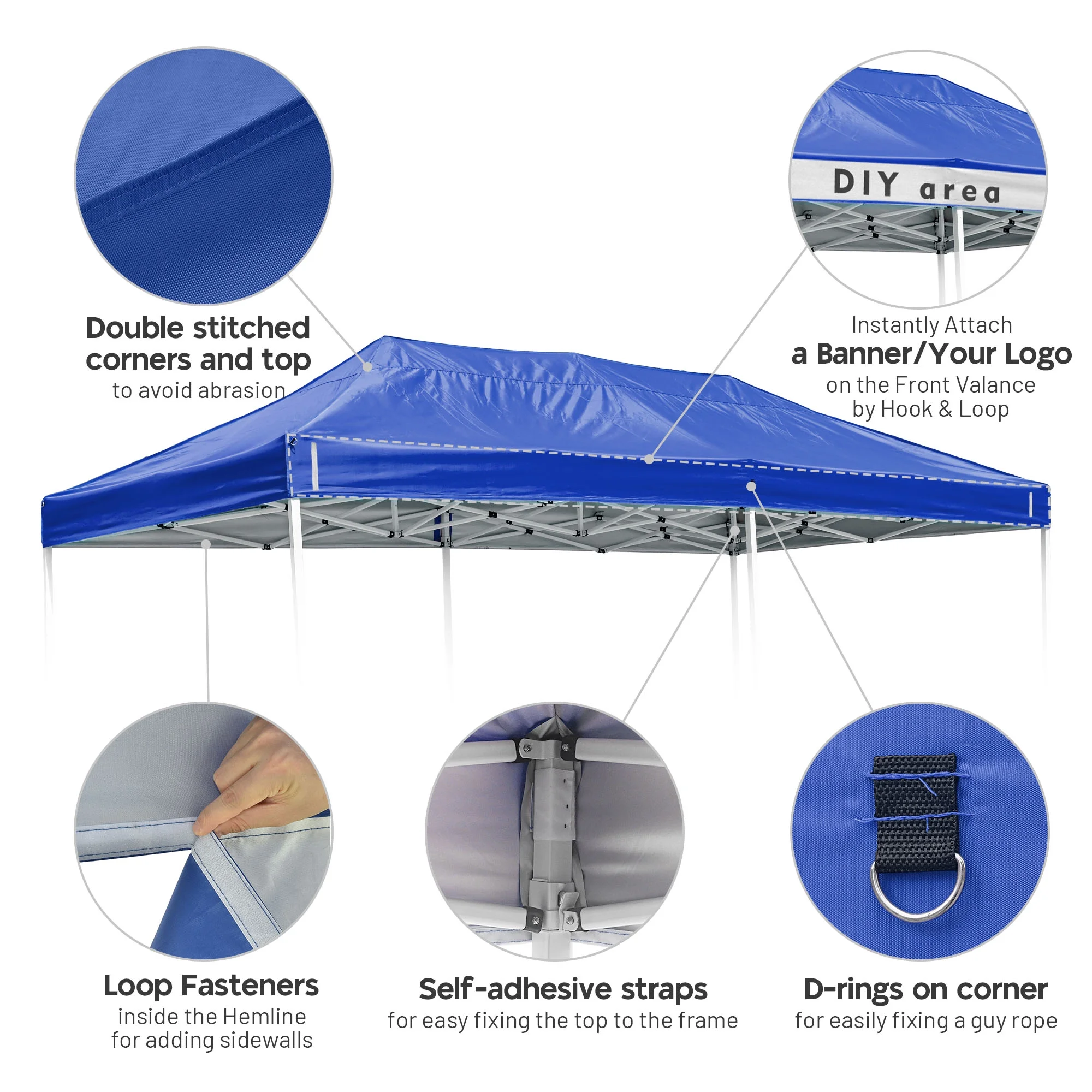 InstaHibit 10x20Ft Replacement Pop up Canopy Top Sunshade Cover Outdoor Patio - Image 66
