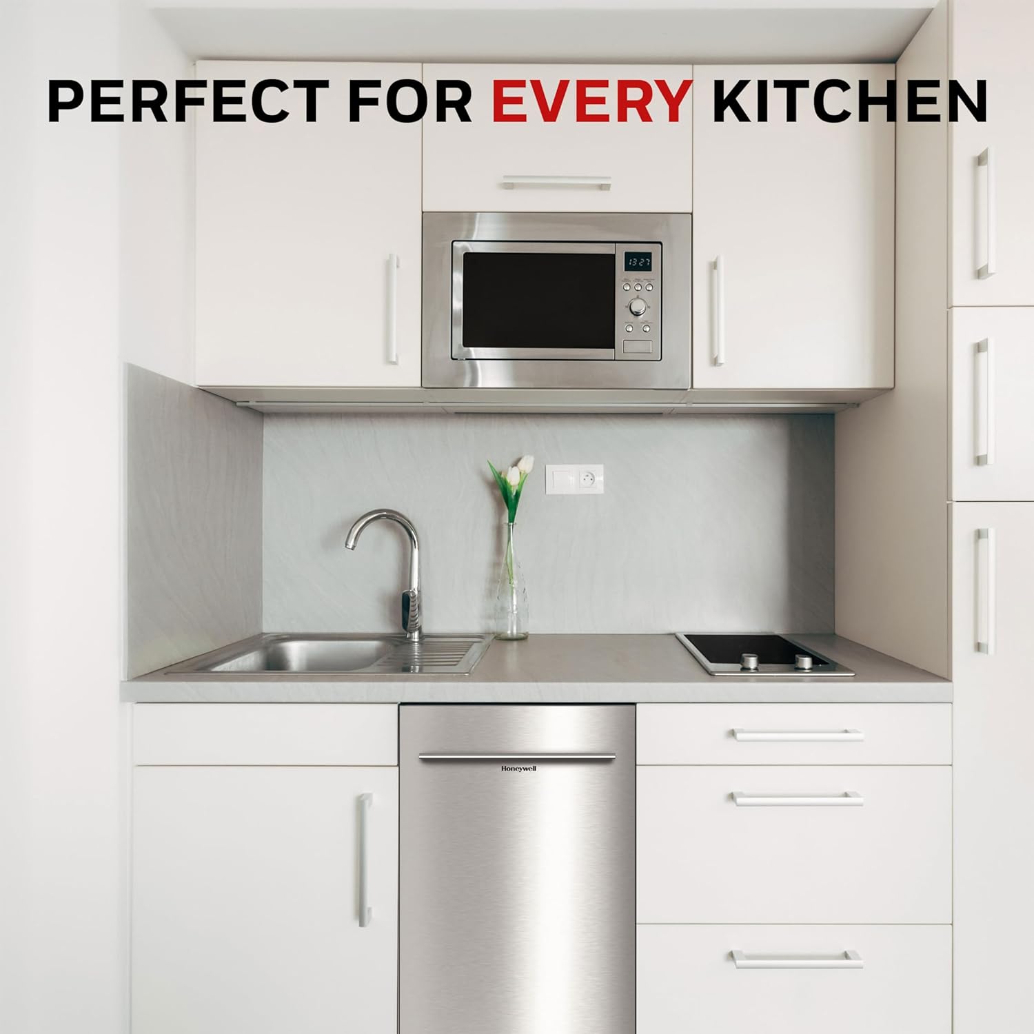 18 Inch Dishwasher with 8 Place settings, 6 Washing Programs, Stainless Steel Tub, UL/Energy Star- Stainless Steel - Image 3
