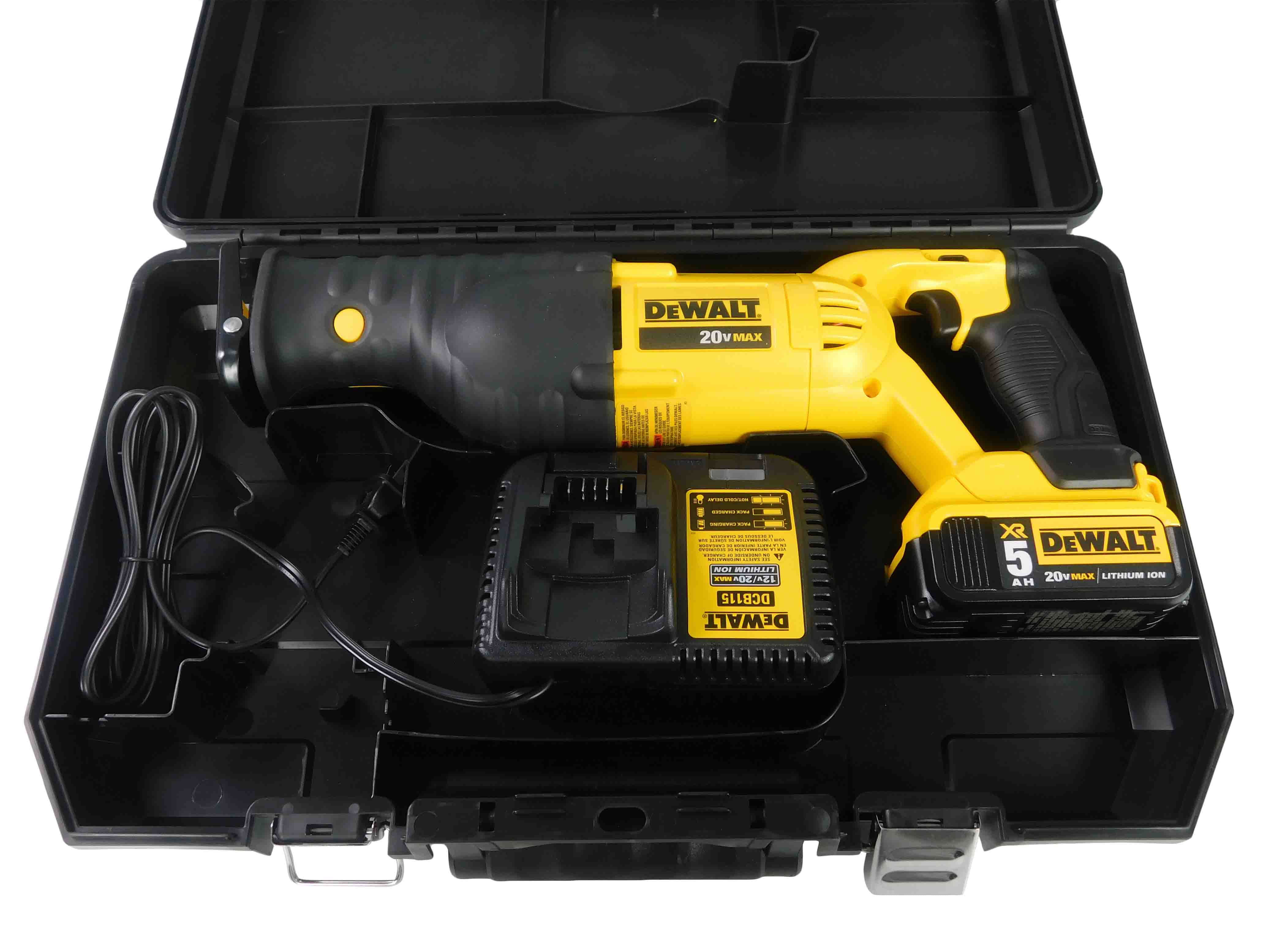 DeWalt DCS380P1 20V MAX Cordless Reciprocating Saw Kit with 5Ah Battery, Charger & Case - Image 2
