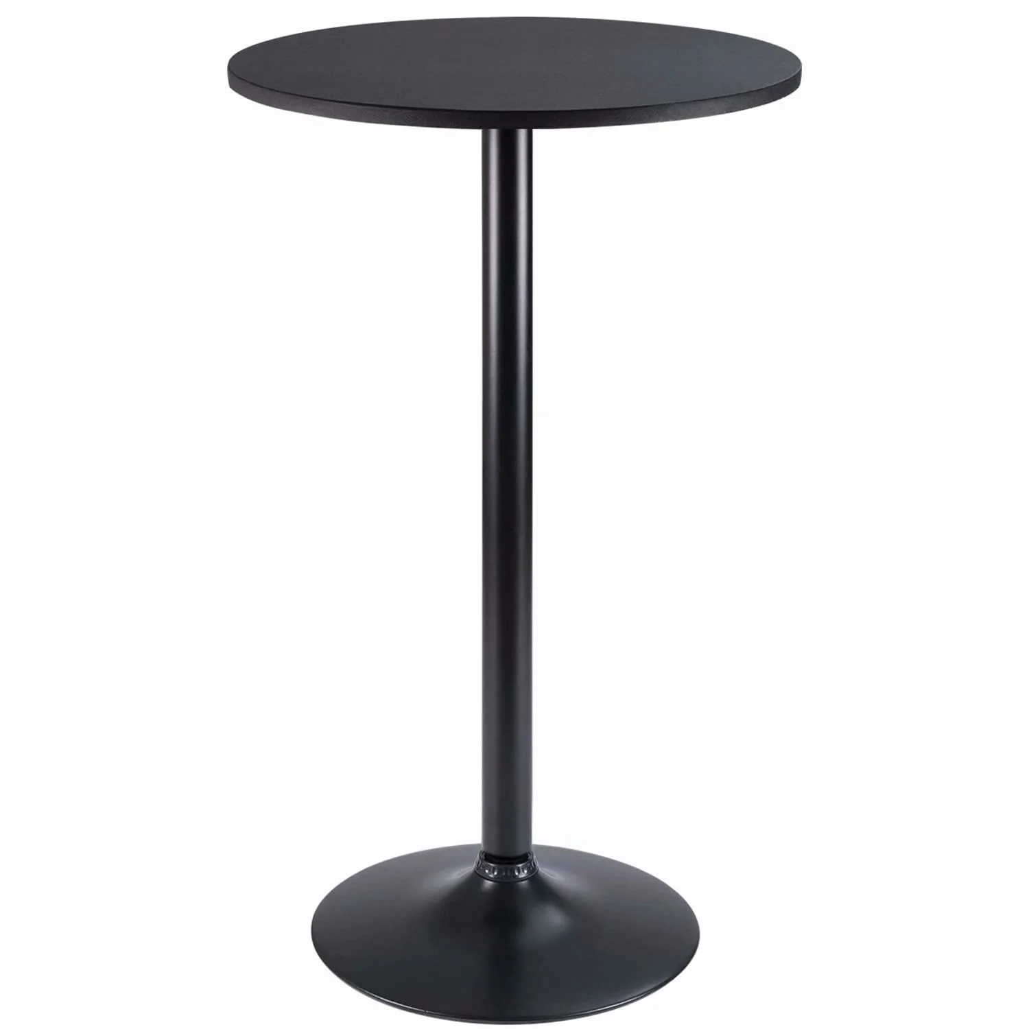 Round Bistro Pub Table, Bar Height Cocktail Table with Metal Base and MDF Top, 23.8 Inch - Image 3