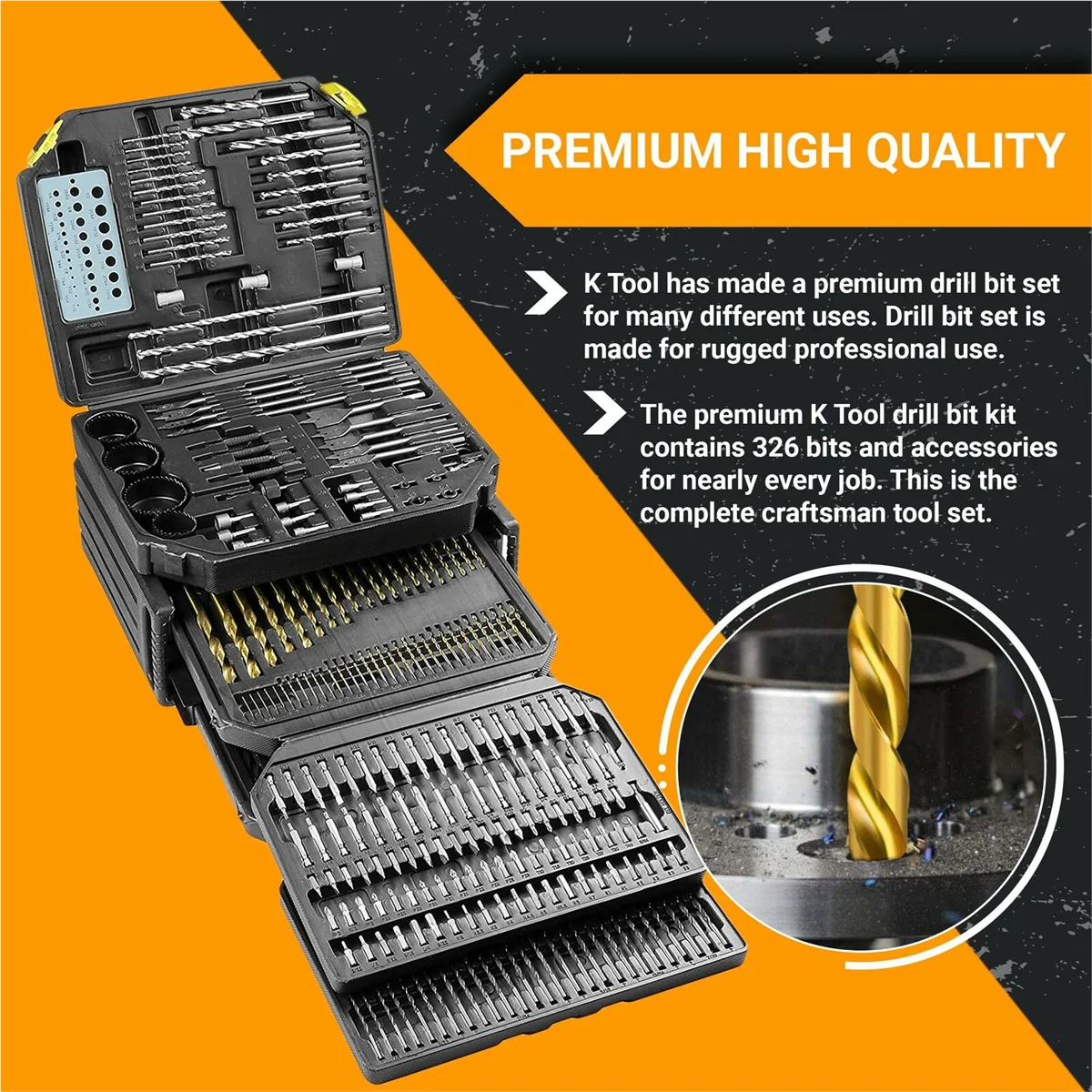 K Tool 10330 326-Piece Drill Bit/Accessory Set, Portable, Versatile Use - Image 6
