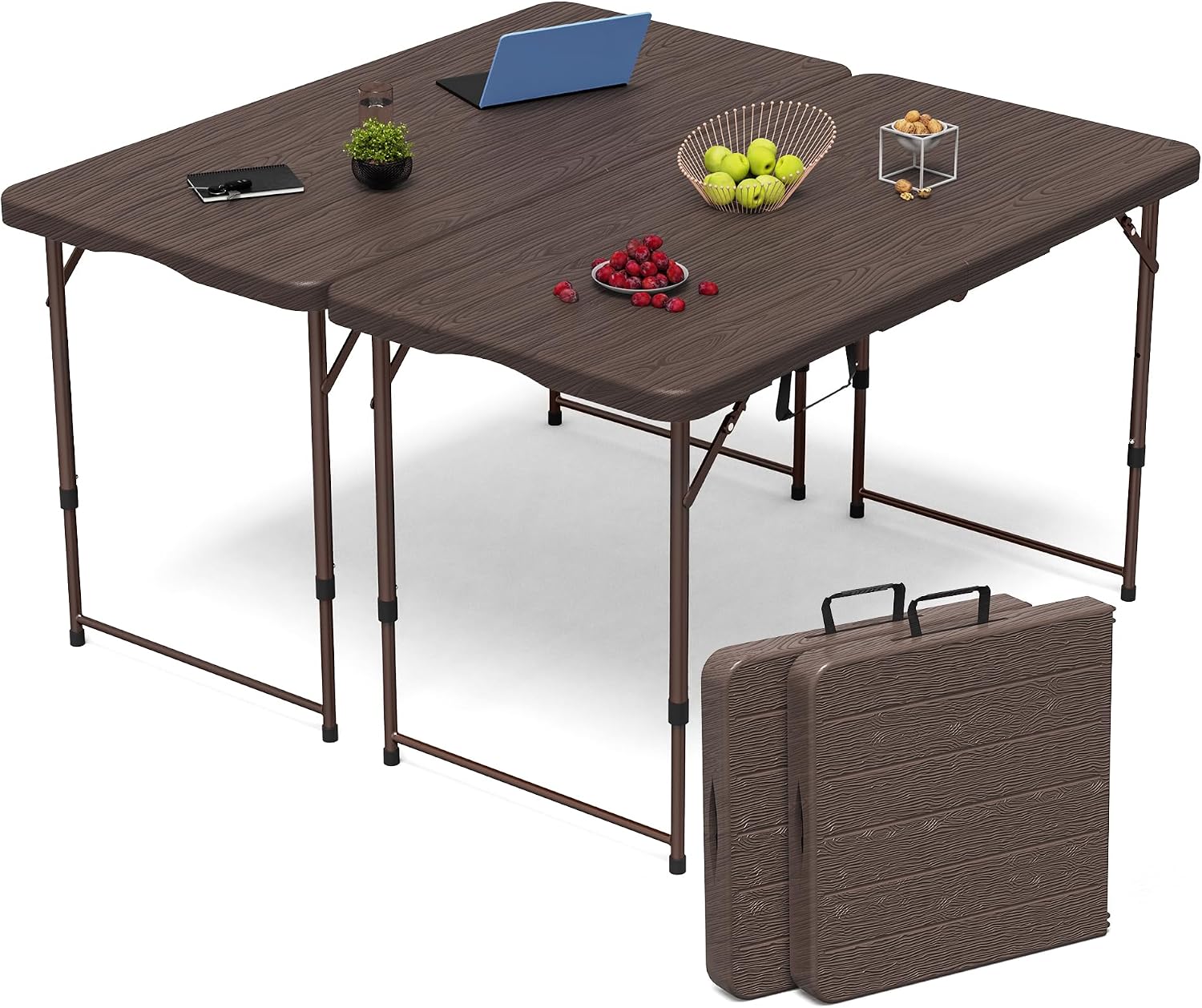 6 Foot Folding Table 2 Pack, 6 FT Foldable Plastic Table, Heavy Duty - Image 12