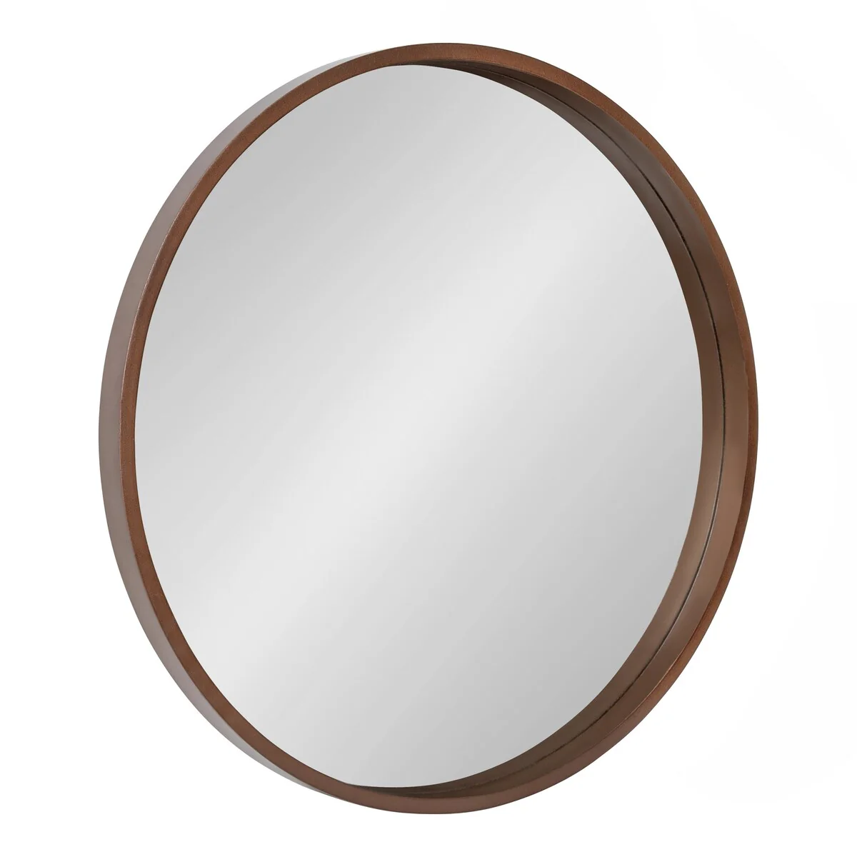 Round Wood Accent Wall Mirror, Modern Decorative Wooden Frame Mirror for Living Room, Bedroom and Entryway - Image 12
