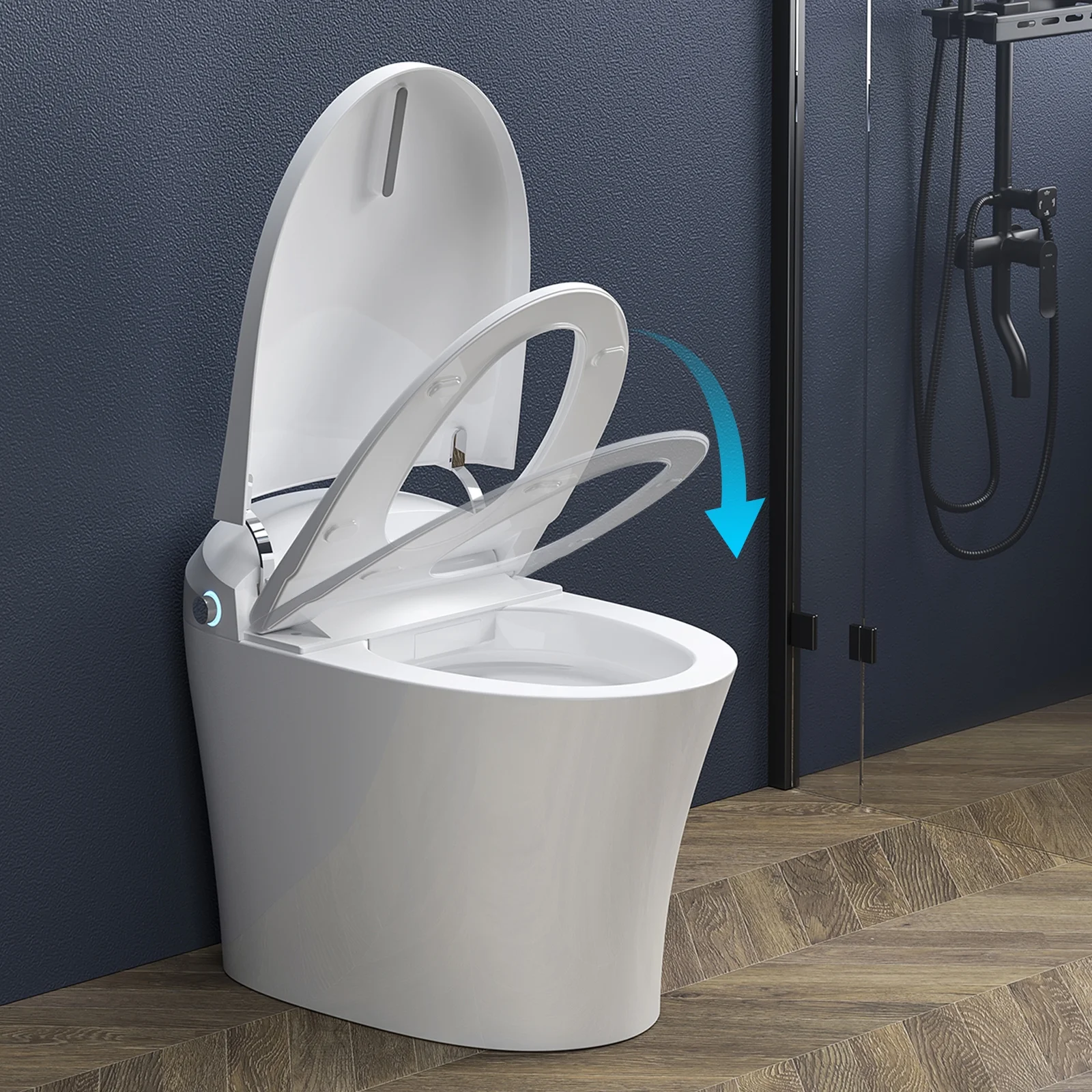 HOROW Tankless Toilet, Modern Smart Toilet without bidet, Self Cleaning One Piece Toilet with Warm Elongated Seat,Heated Toilet HR-T10SD - Image 6