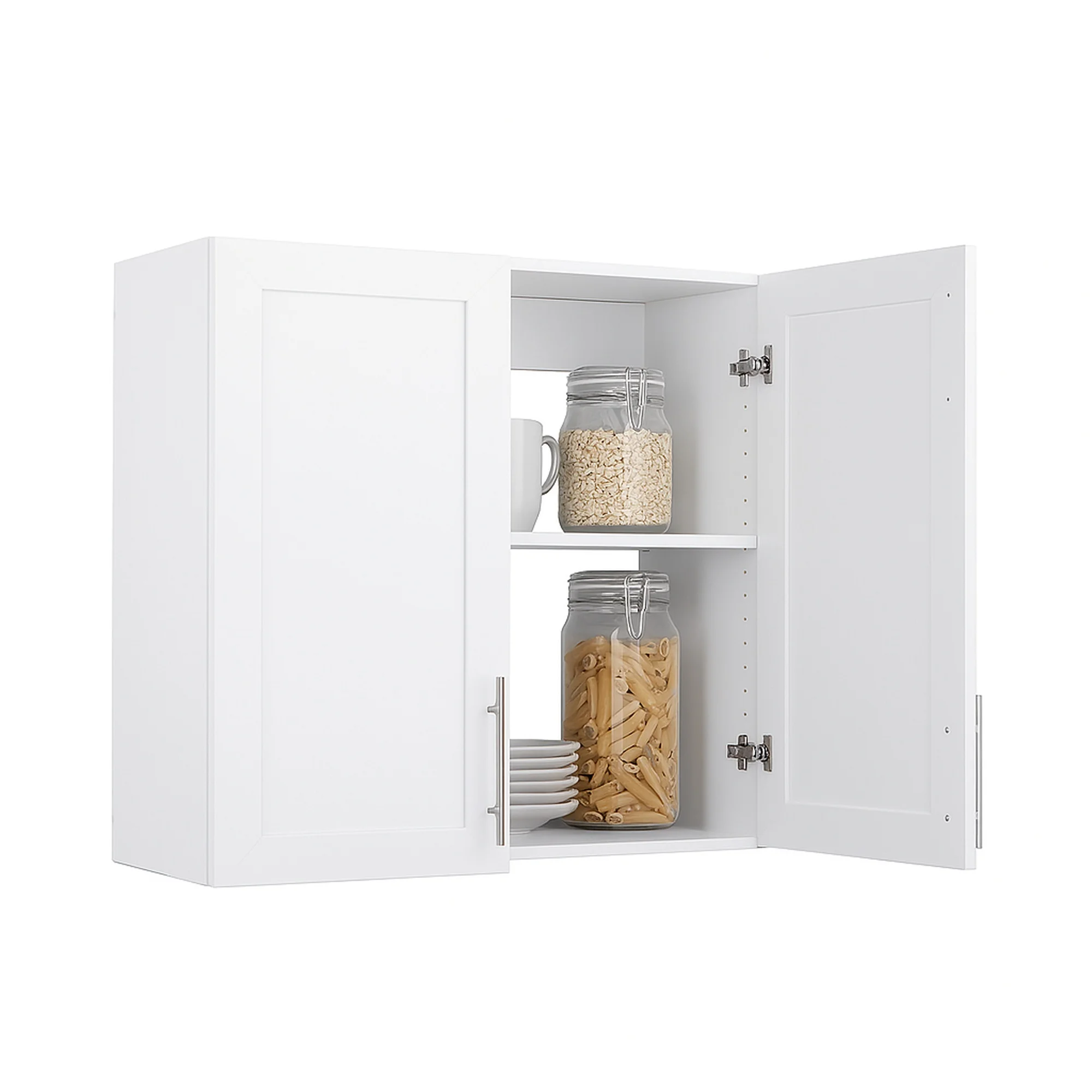 Prepac Elite 32" H Wall Cabinet with Panel Doors, White Storage Cabinet, Bathroom Cabinet, Pantry Cabinet with with 1 Adjustable Shelf 12.75" D x 32" W x 30" H, WSUR-1003-1 - Image 2