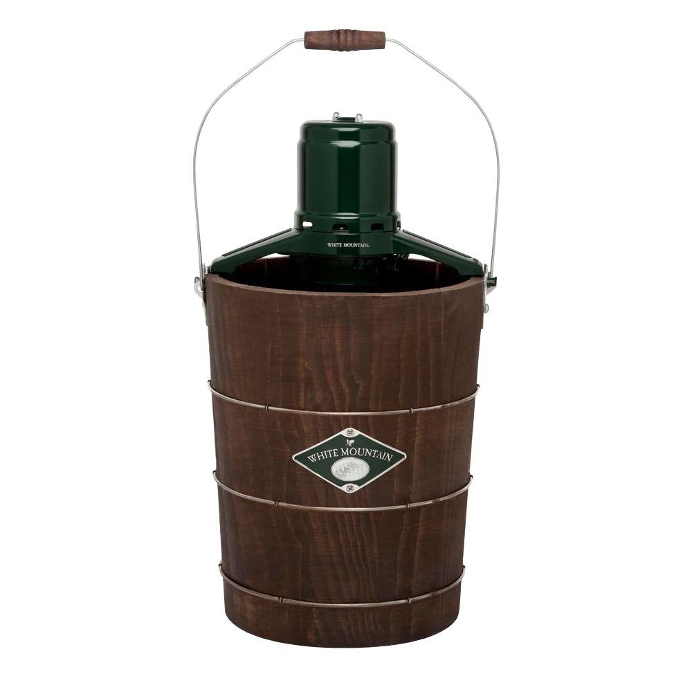 6-Quart Electric Ice Cream Maker, Green and Brown - Image 5