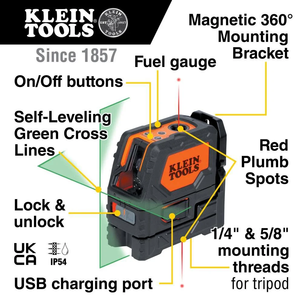Klein Tools Green Rechargeable Laser Level - Image 2