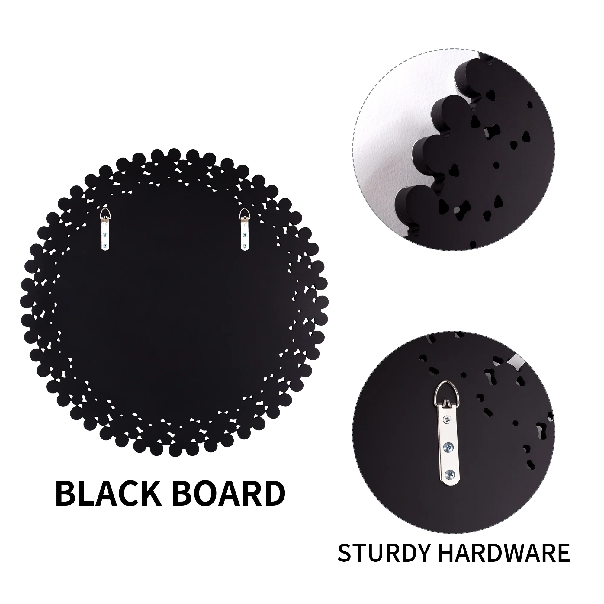 Modern Round Wall Mirror, Crystal Accent Decorative Mirror for Living Room, Bedroom and Entryway - Image 6