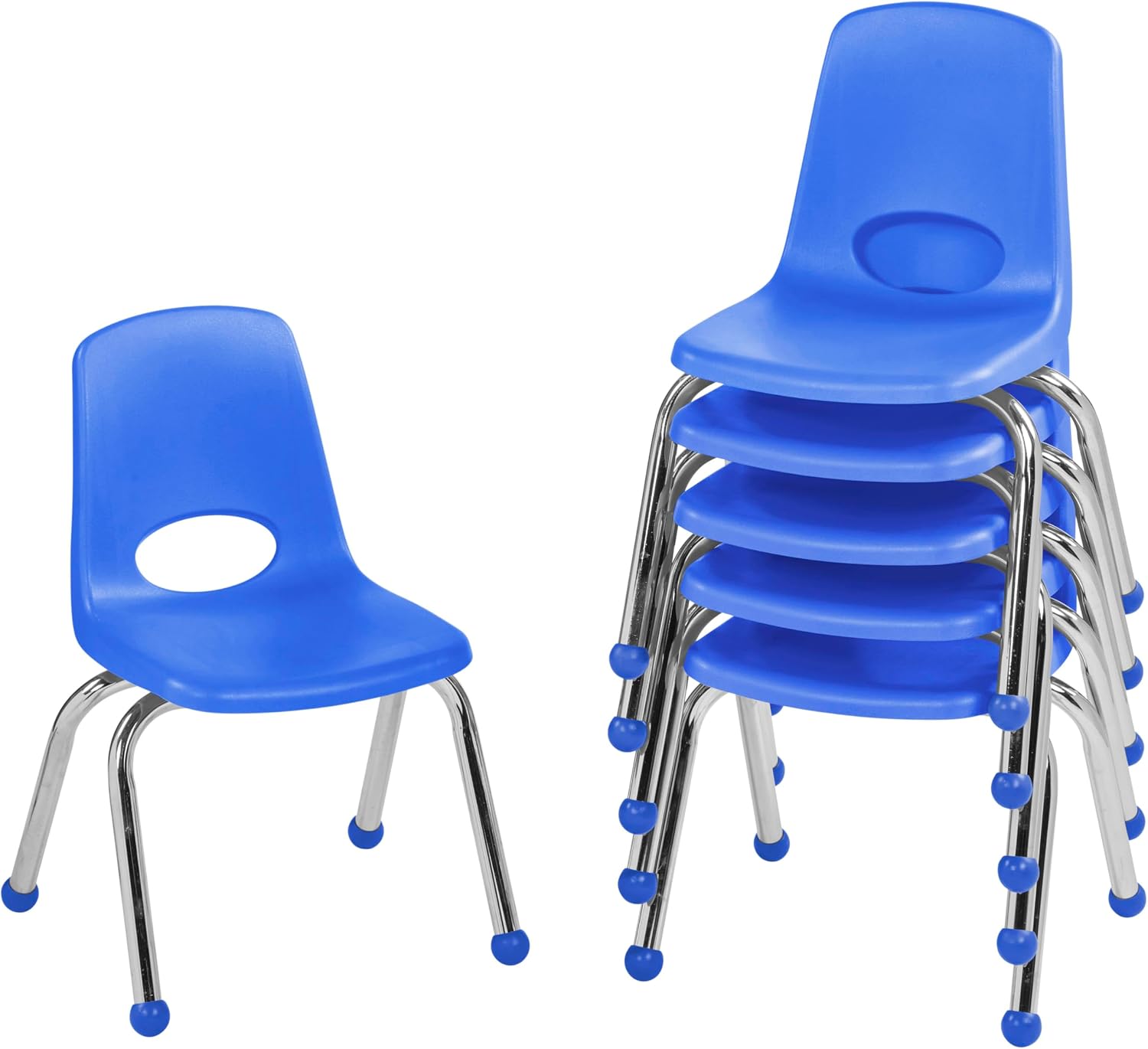 10" School Stack Chair with Swivel Glides, Purple, 6-Pack - Image 21
