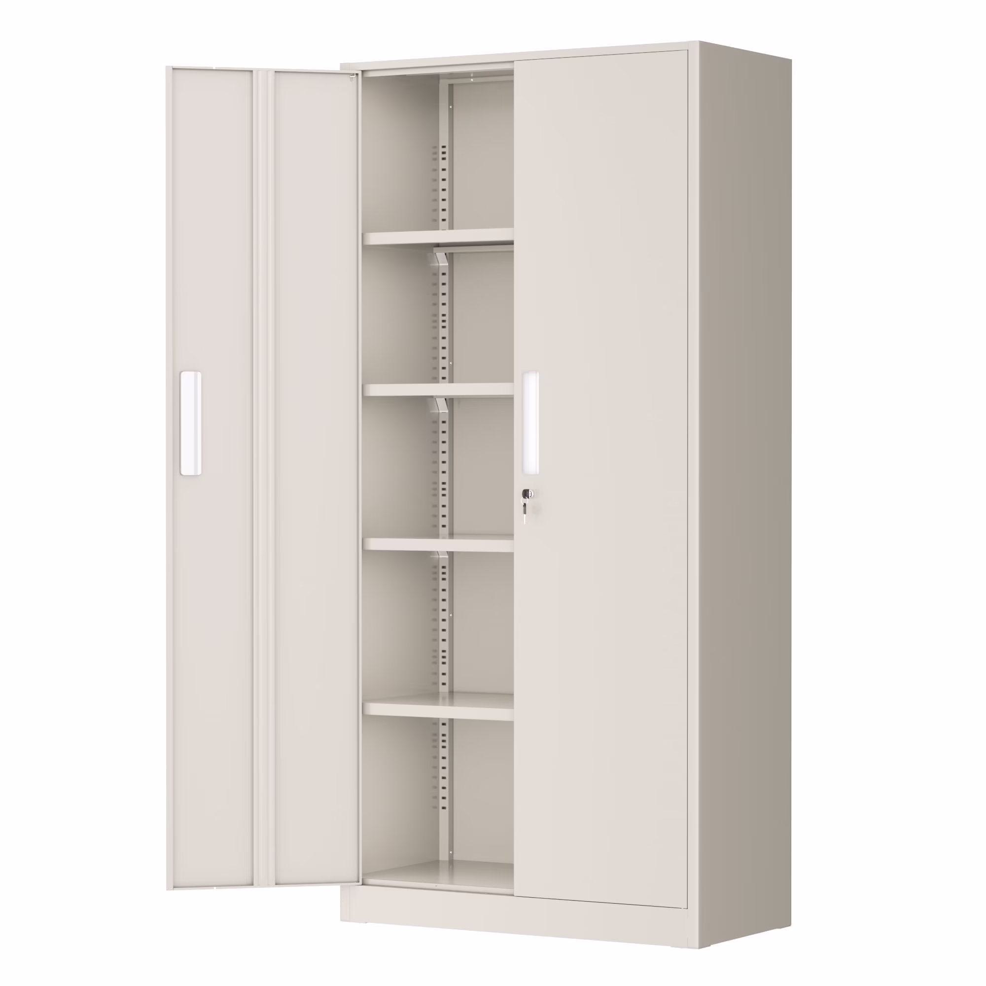 SOLAURA Metal Storage Cabinet with Wheels, 73" Garage Rolling Cabinet with Locking Door and 4 Shelves, Tool Cabinet on Caster for Home, Office, Black - Image 18