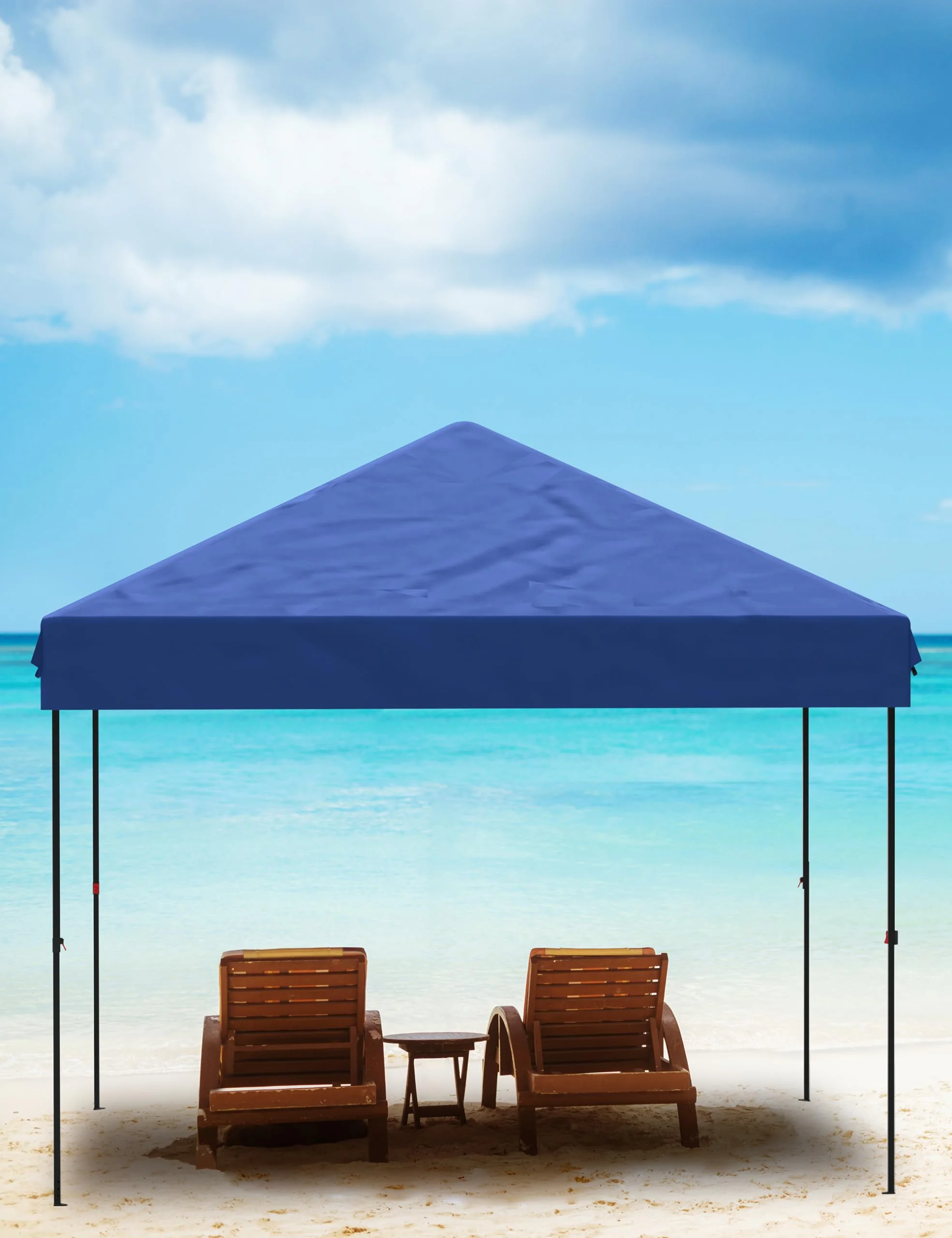 DSstyles 10x10 Ft Pop Up Canopy Tent Easy One Person Set-up, Instant Portable Shelter with 4 Stakes, 4 Ropes, 4 Sandbags for Patio, Outdoor Activities - Image 8