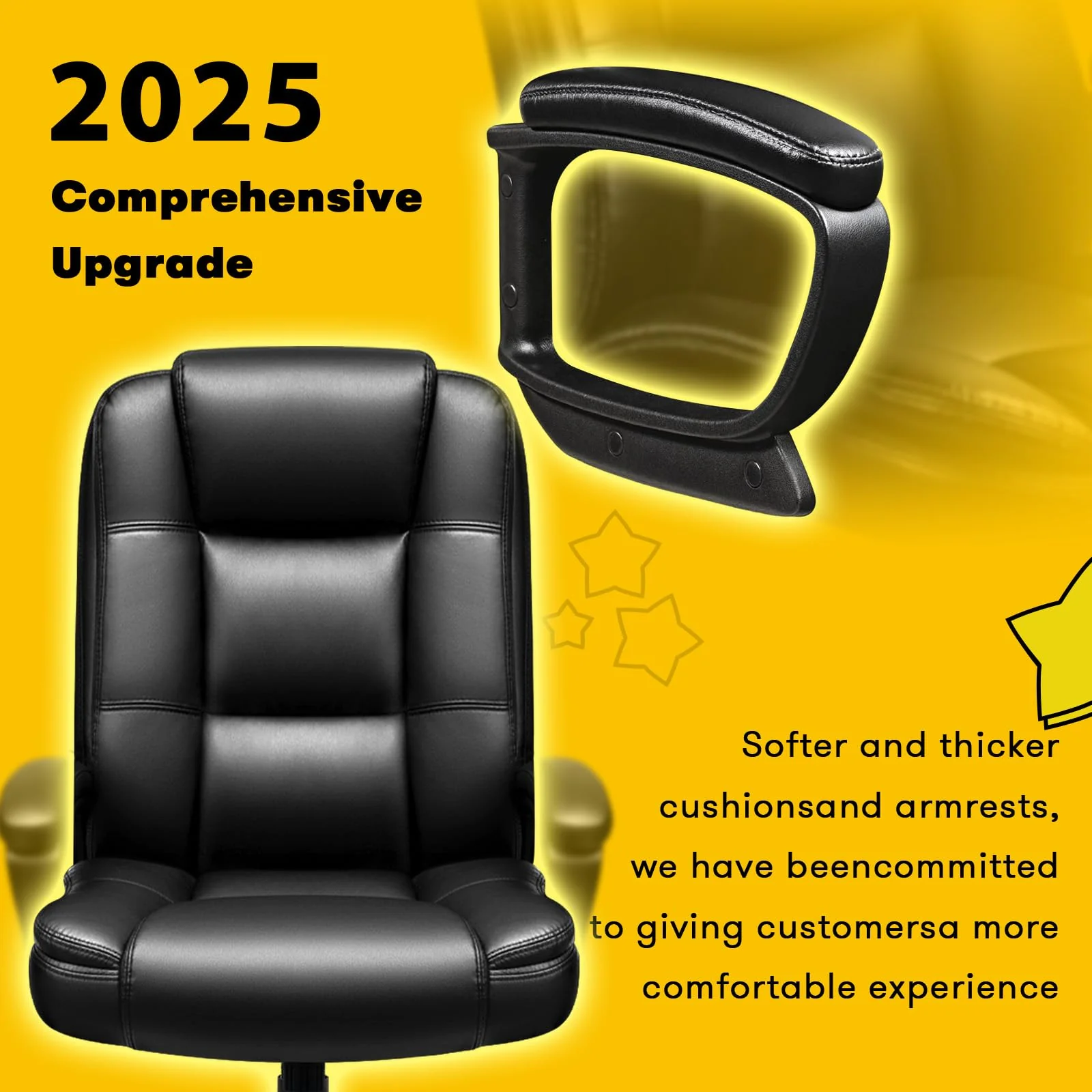 Big and Tall Home Office Chair, Heavy Duty Ergonomic Computer Desk Chair for Home and Work - Image 8