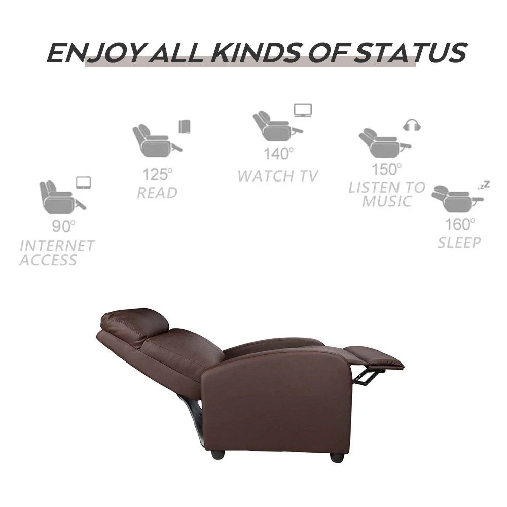 Massage Recliner Chair, PU Faux Leather Home Theater Recliner with Padded Seat - Image 12