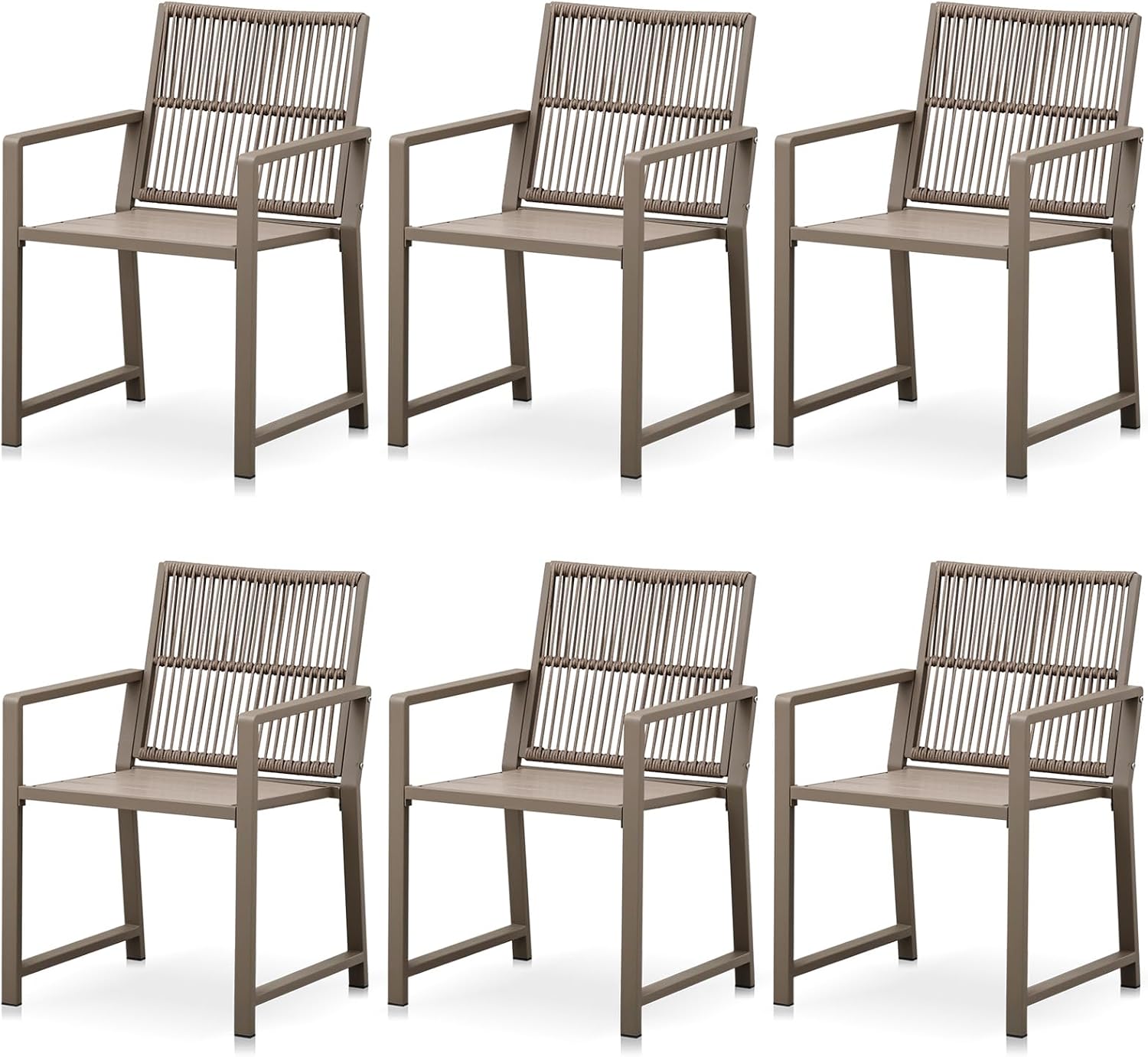 Outdoor HDPE Patio Dining Chairs ,400Lbs,Black,Set of 2 - Image 9