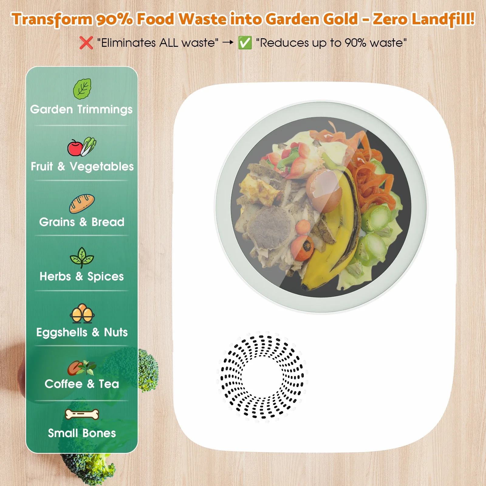 Advwin 4L Electric Composter for Kitchen, Indoor Compost Bin, 2 Detachable Carbon Filter, Auto-Cleaning - Image 6