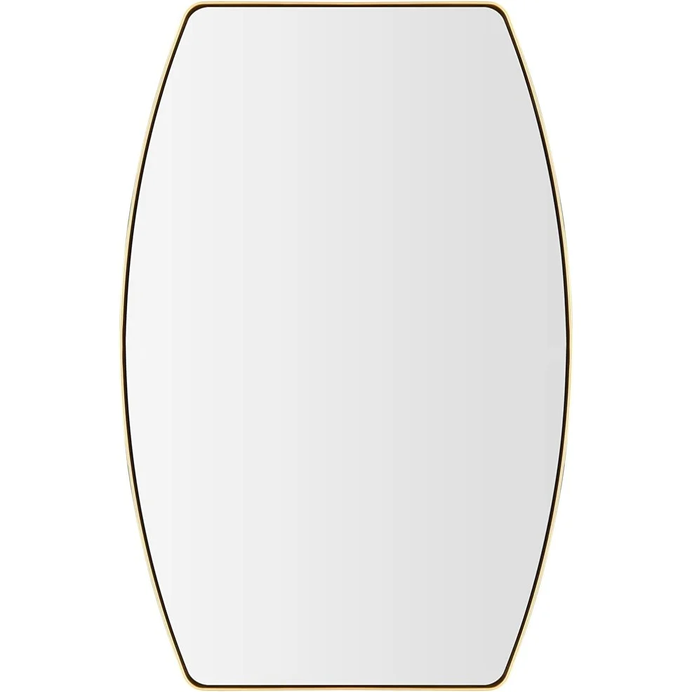 Modern Oblong Metal Wall Mirror, Decorative Elongated Hanging Mirror for Living Room, Bedroom and Entryway - Image 10