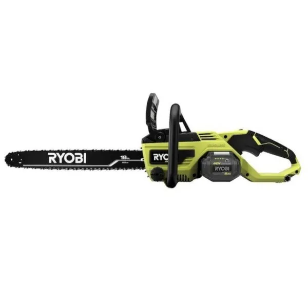 18 40V Cordless Chainsaw Kit with Battery& Charger, Green - Image 3