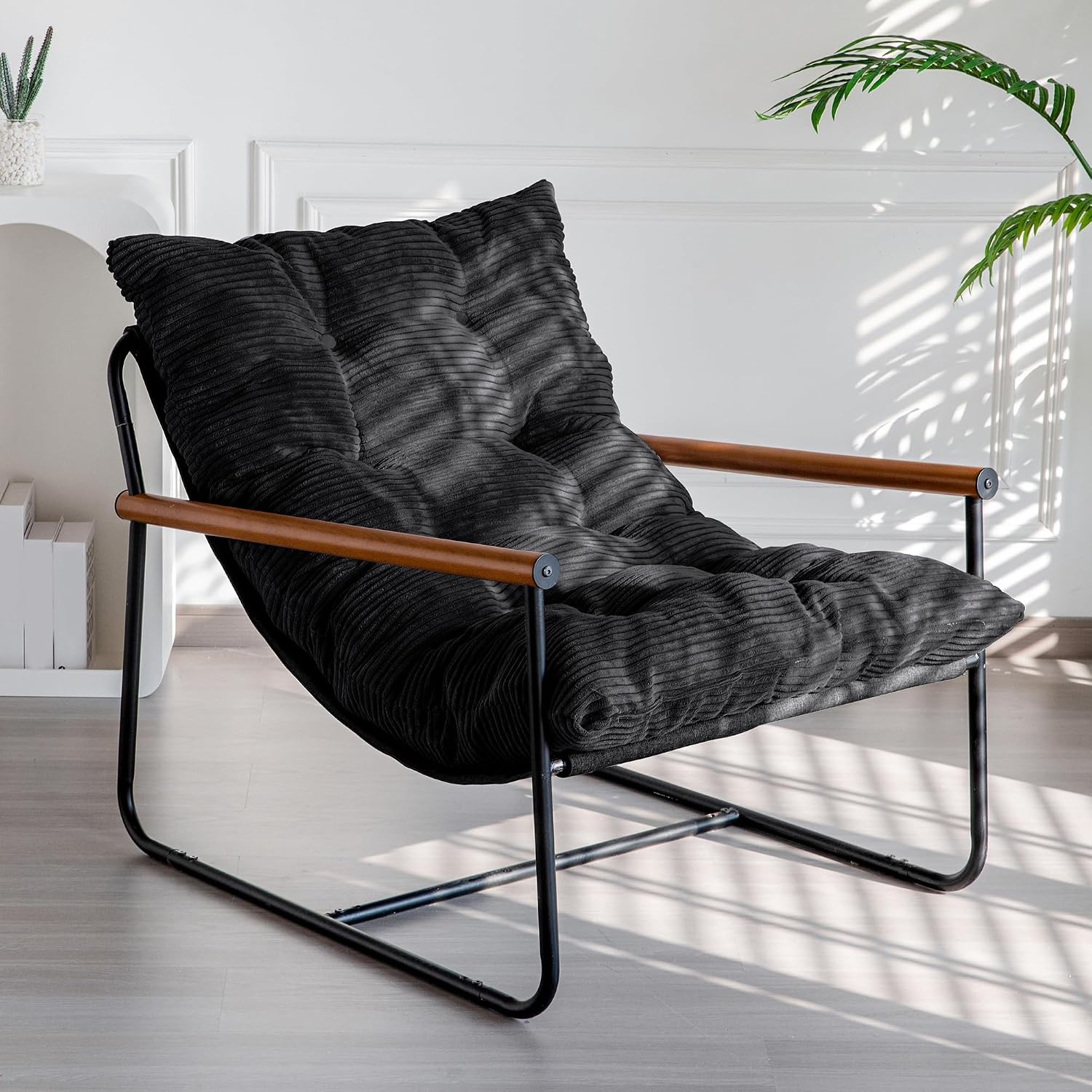 Modern Accent Chair, Comfy Living Room Chair with Metal Frame - Image 4