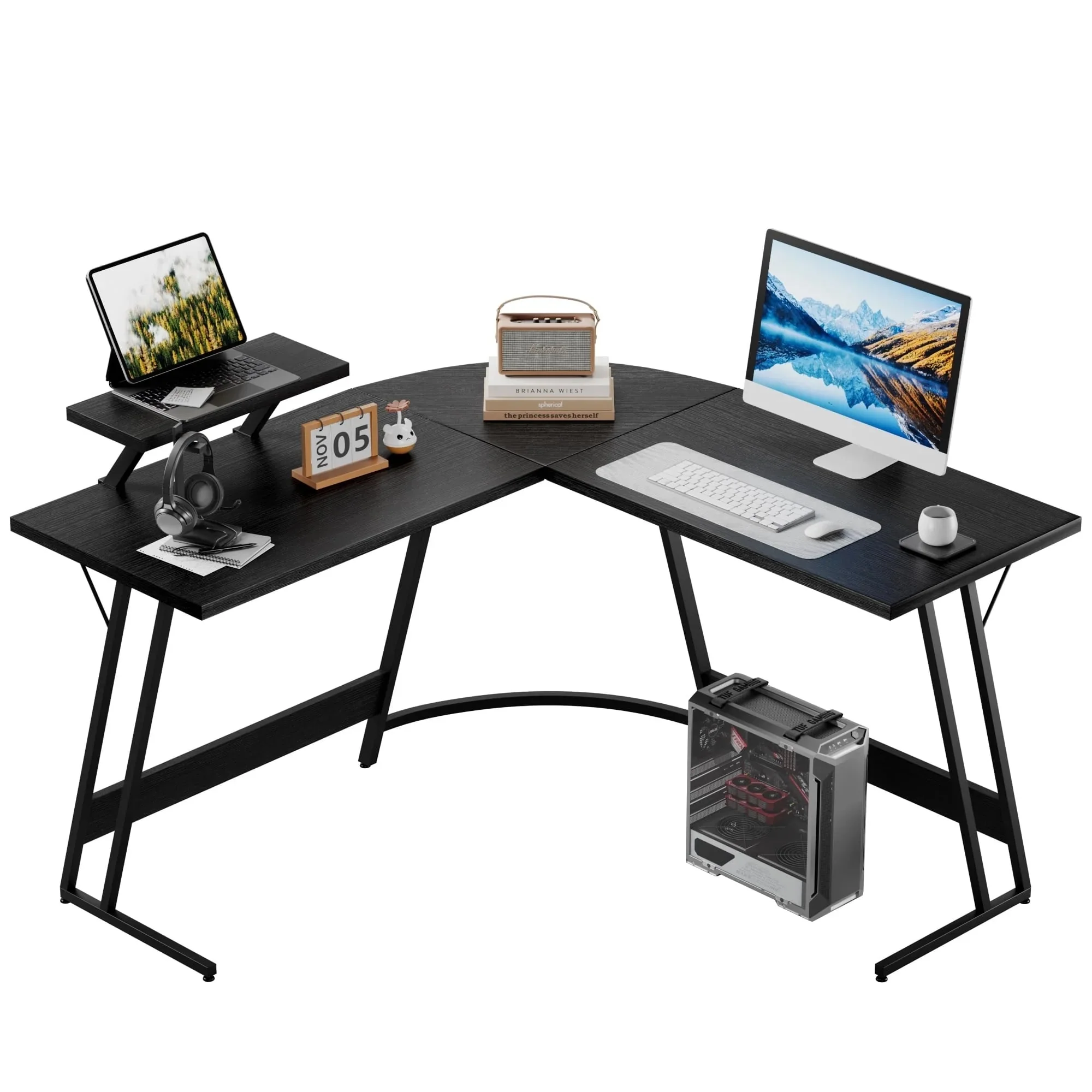 L-Shaped Gaming Desk, Computer Corner Desk and Office Writing Desk for Home - Image 4