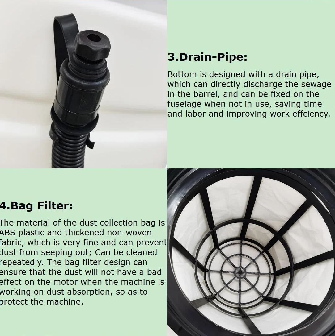 Techtongda 24 Gallon Industrial Wet and Dry Vacuum Cleaner Commercial Water Suction Machine 2-motors - Image 14