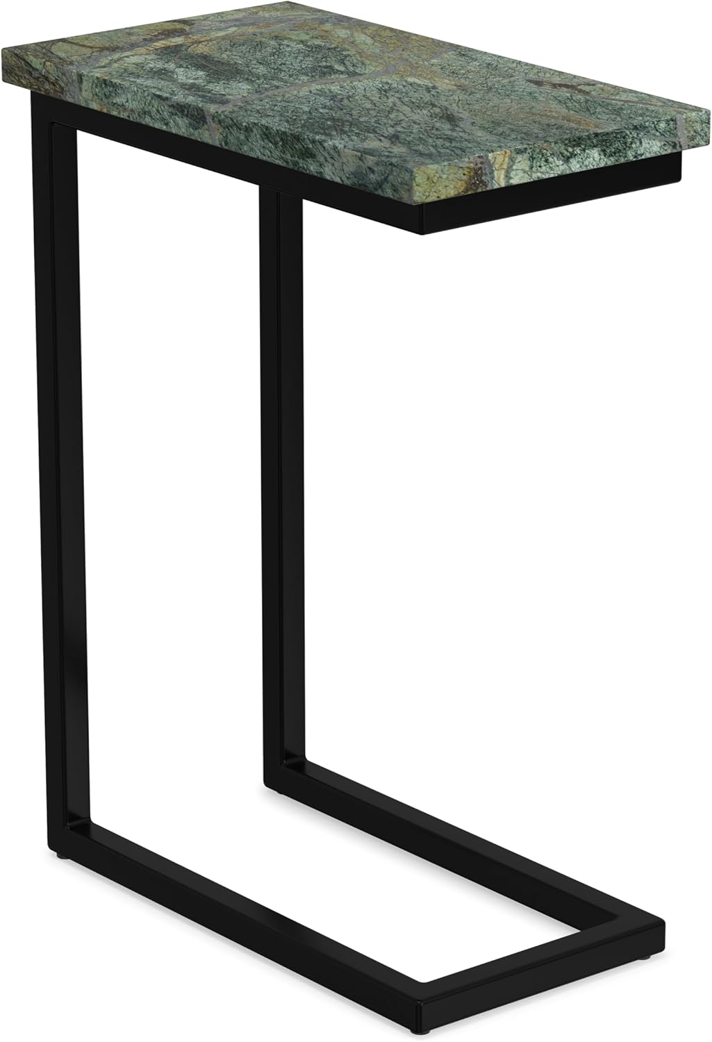 18" Wide Solid Wood C-Side End Table, Dark Cognac Brown - Image 9