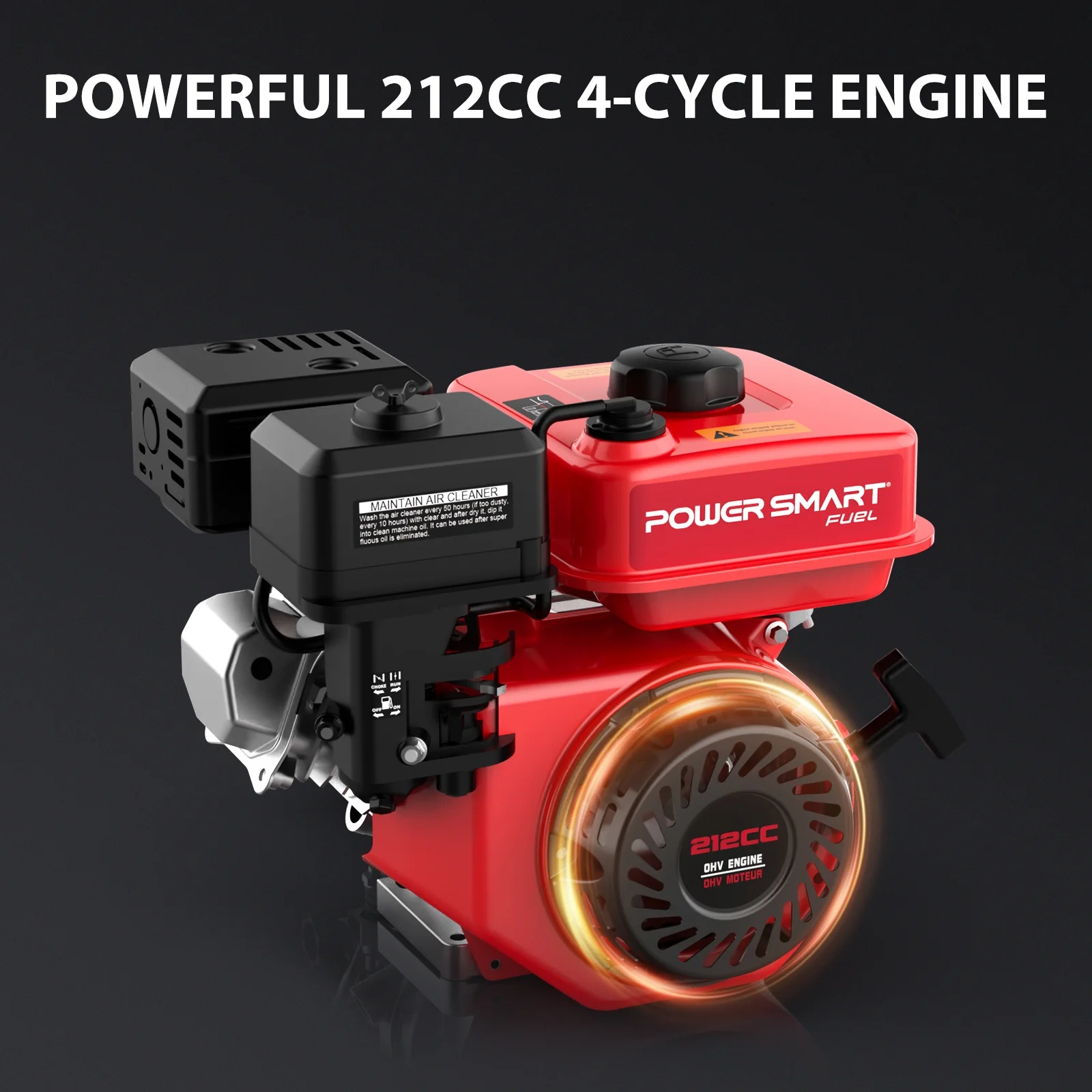 PowerSmart Gas Pressure Washer, 212cc, 3400PSI, 2.5GPM, 10-inch Wheel, for Cars/ Fences Cleaning - Image 5