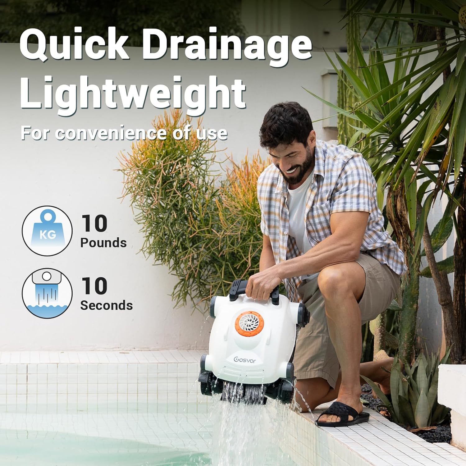 Cordless Robotic Pool Cleaner, Automatic Wall Climbing Pool Vacuum for Swimming Pool Cleaning - Image 14