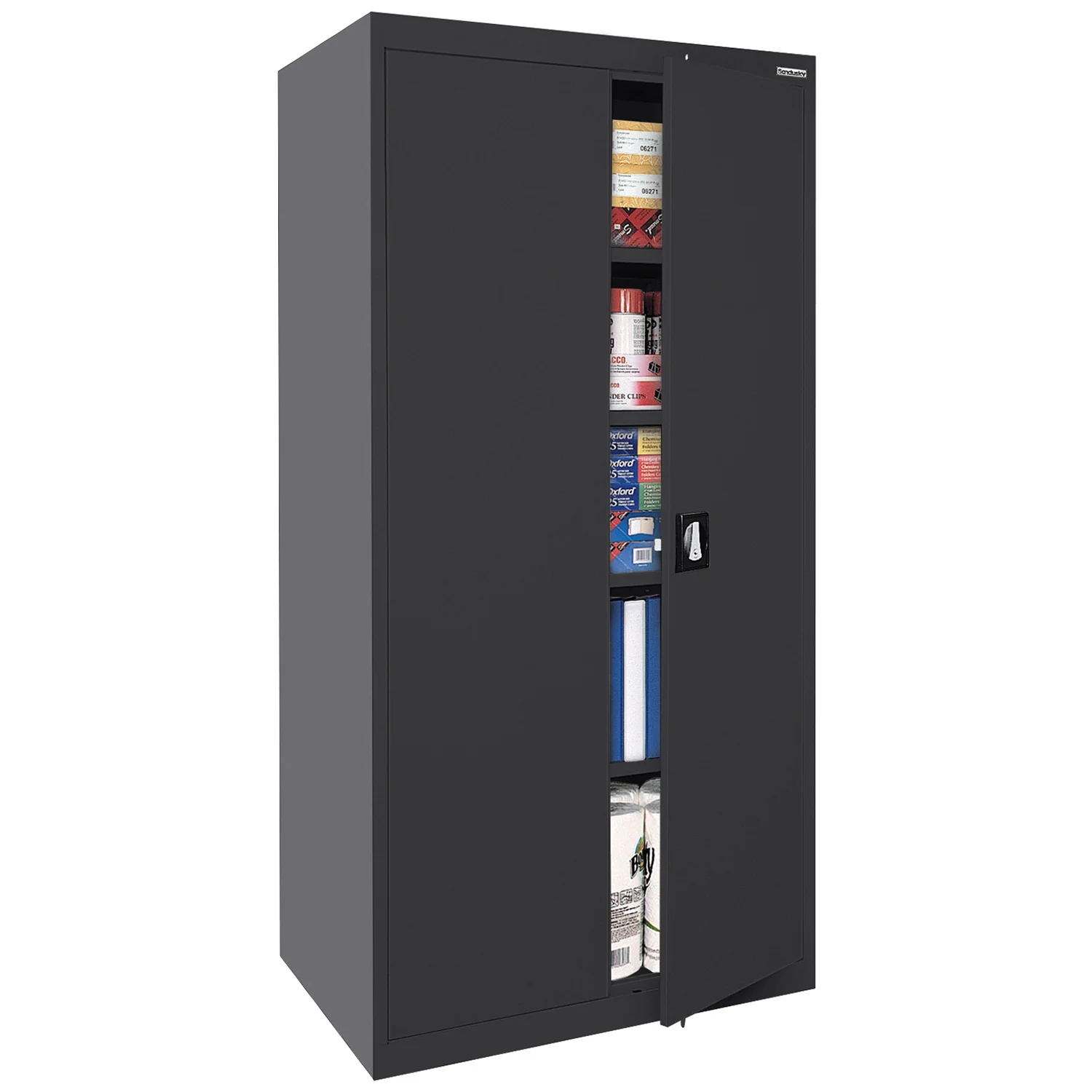 Sandusky Lee 20-Gauge 5-Shelf Welded Steel Freestanding Garage Storage Cabinet, Black - Image 14