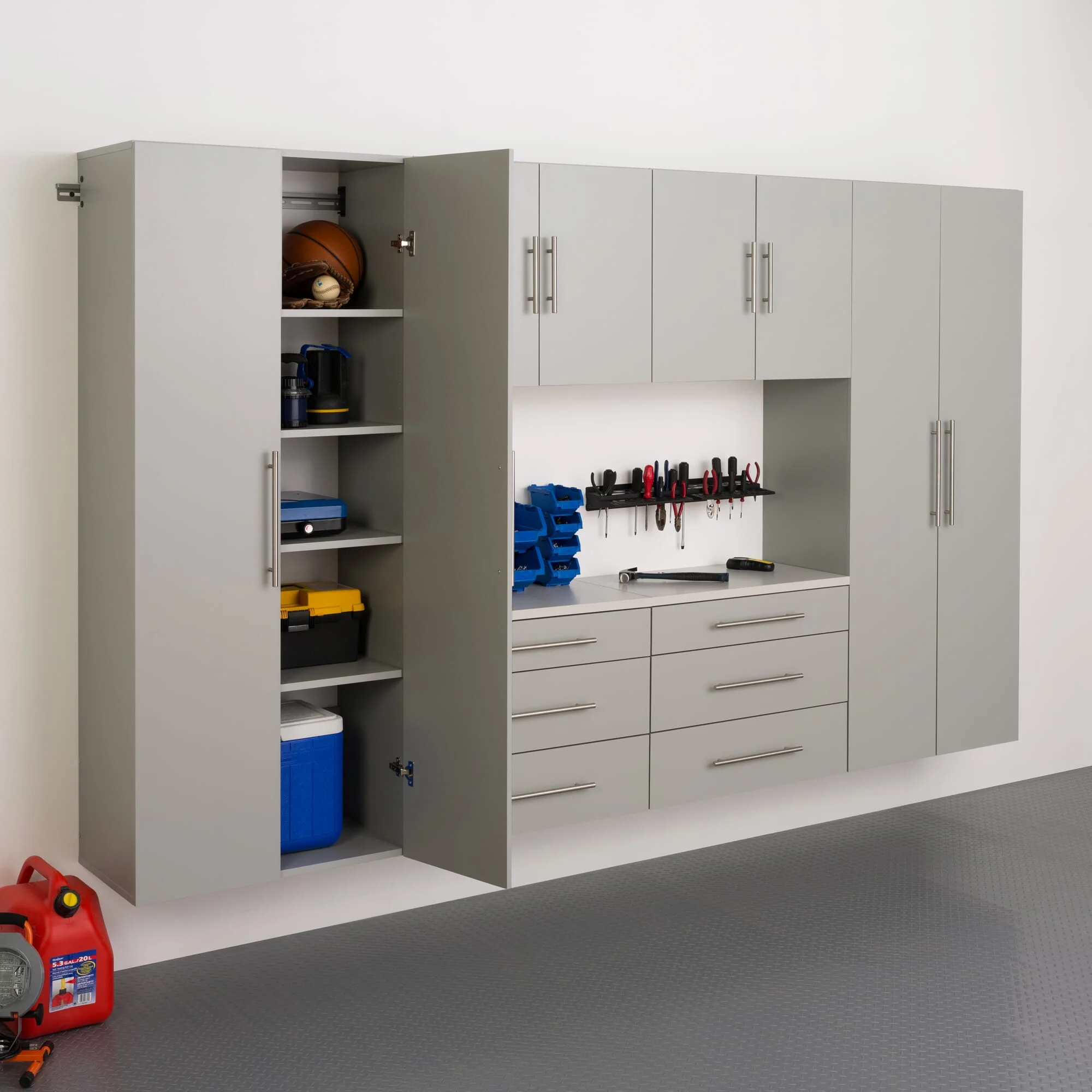 Prepac Large HangUps Storage Cabinet, Light Gray - Image 8