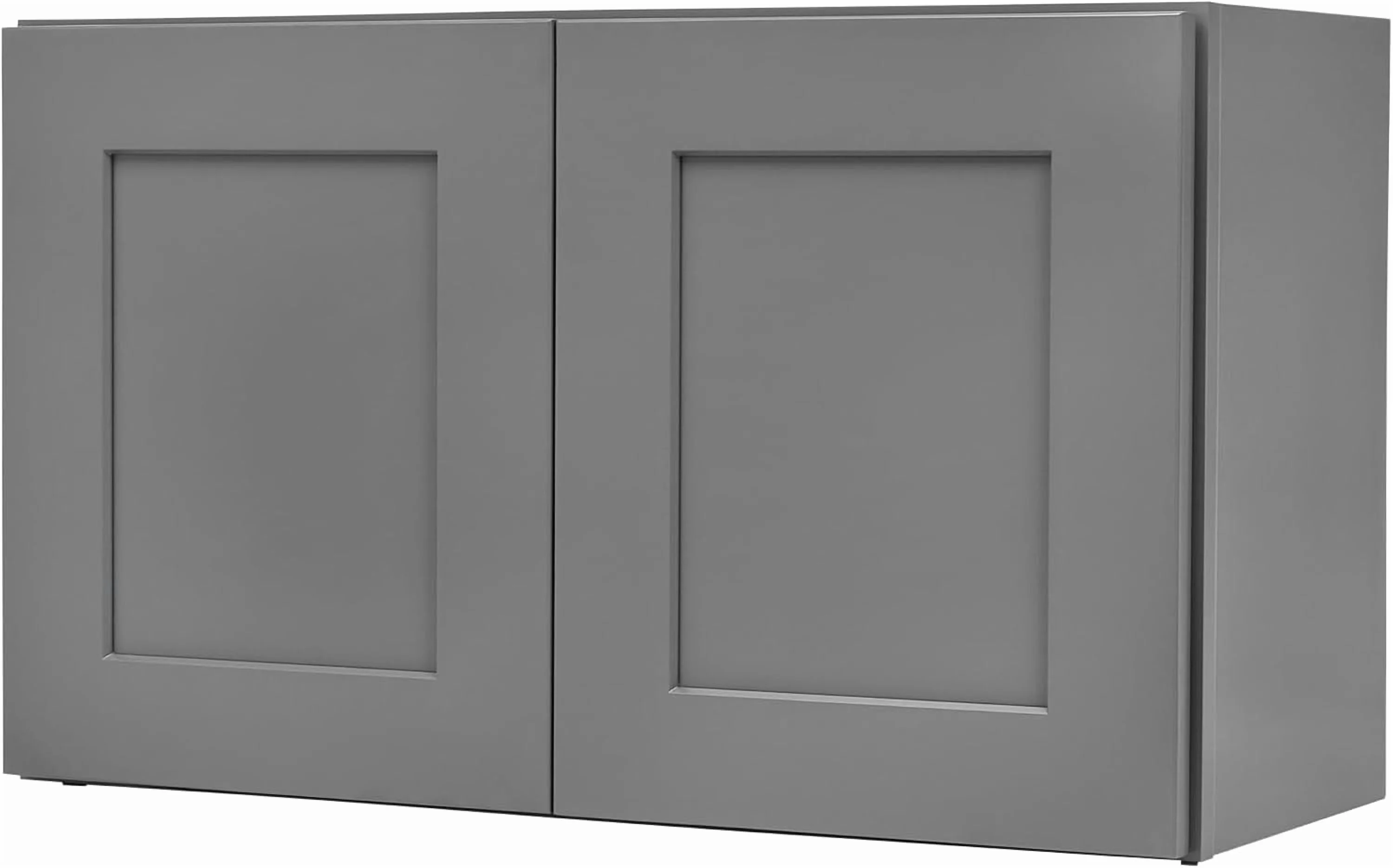 Gray Shaker Wall Cabinet - Ready to Assemble, Perfect for Kitchen, Laundry, Garage or Bathroom Storage - 30" W x 12" H x 12" D - Image 4