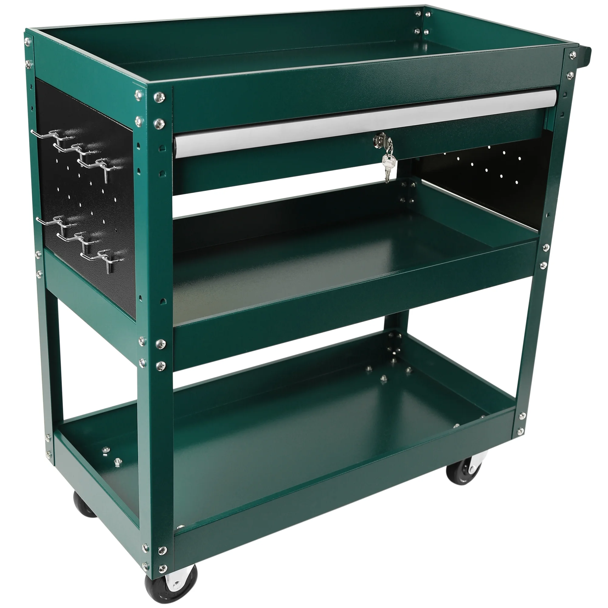 DUOSONG 5-Drawer Rolling Tool Chest, High Capacity Tool Storage Cabinet W/Lockable Wheels, Adjustable Shelf & Anti-Slip Liner, Detachable Tool Box Organizer, Rolling Tool Cabinet Blue Steel Tools & - Image 27