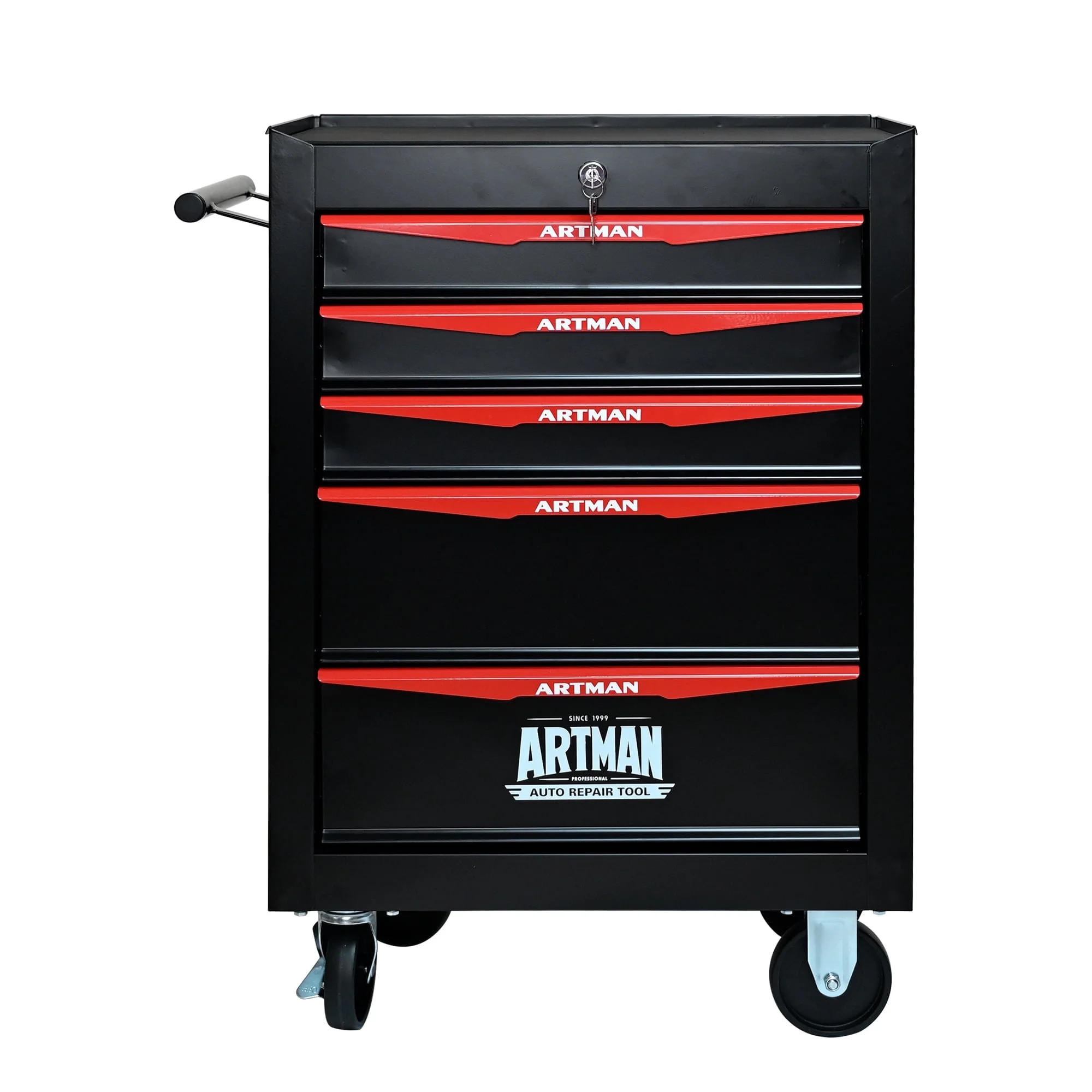 ARTMAN 20" 5-Drawer Rolling Metal Tool Chest Cabinet,Steel Tool Storage Box Organizer for Garage Workshop Warehouse - Image 2
