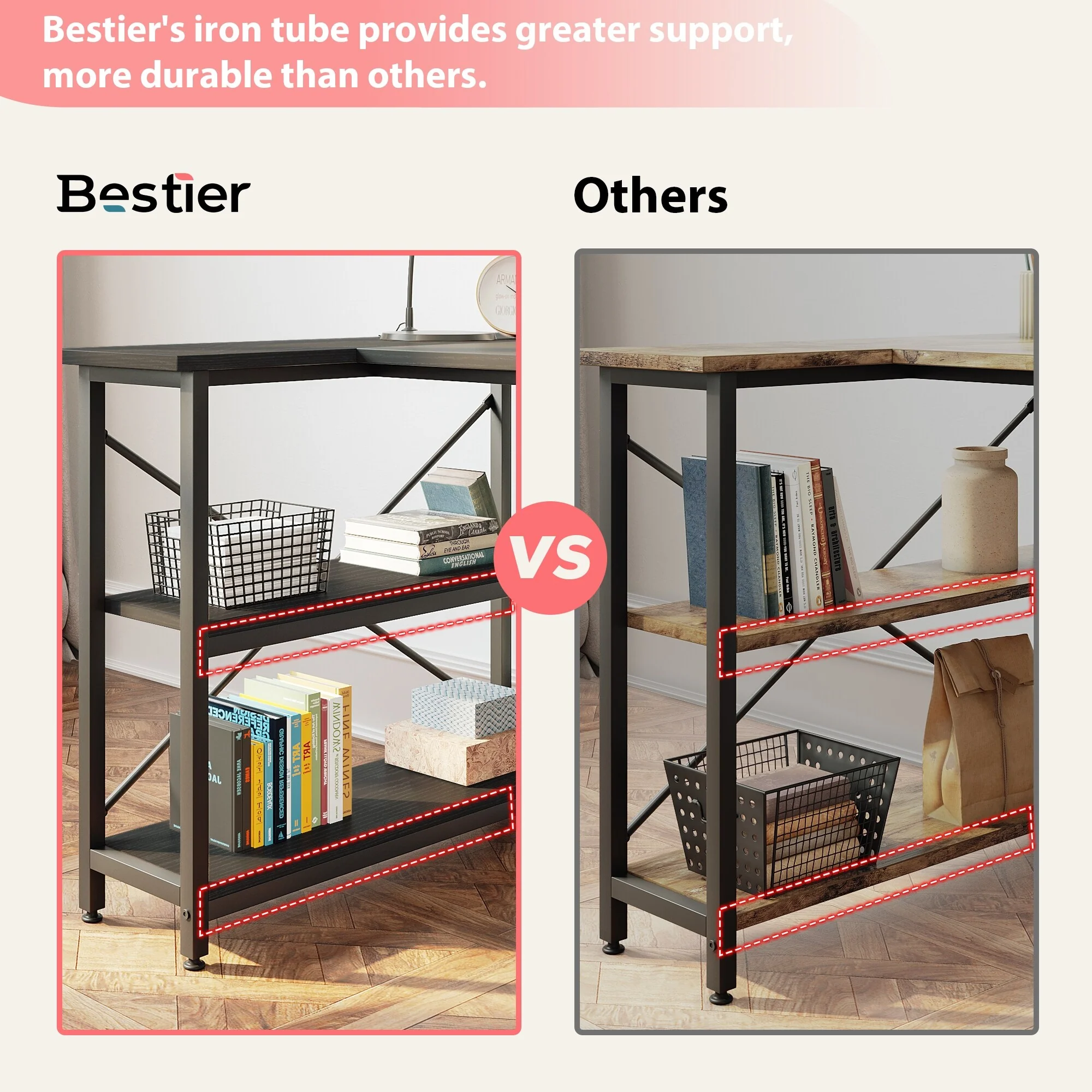Small L Shaped Computer Desk with Storage Shelves, Compact Corner Workstation for Home Office and Study - Image 105
