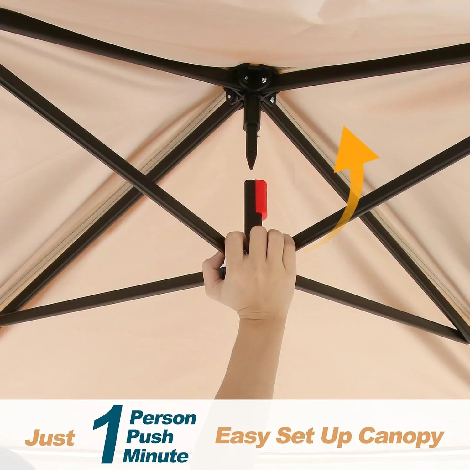 COBIZI 11x11 Pop up Gazebo Outdoor Canopy Gazebo Patio Gazebo with Mosquito Netting Canopy Shelter with 121 Square feet of Shade for Poolside, Garden, Party and Backyard, Khaki - Image 41