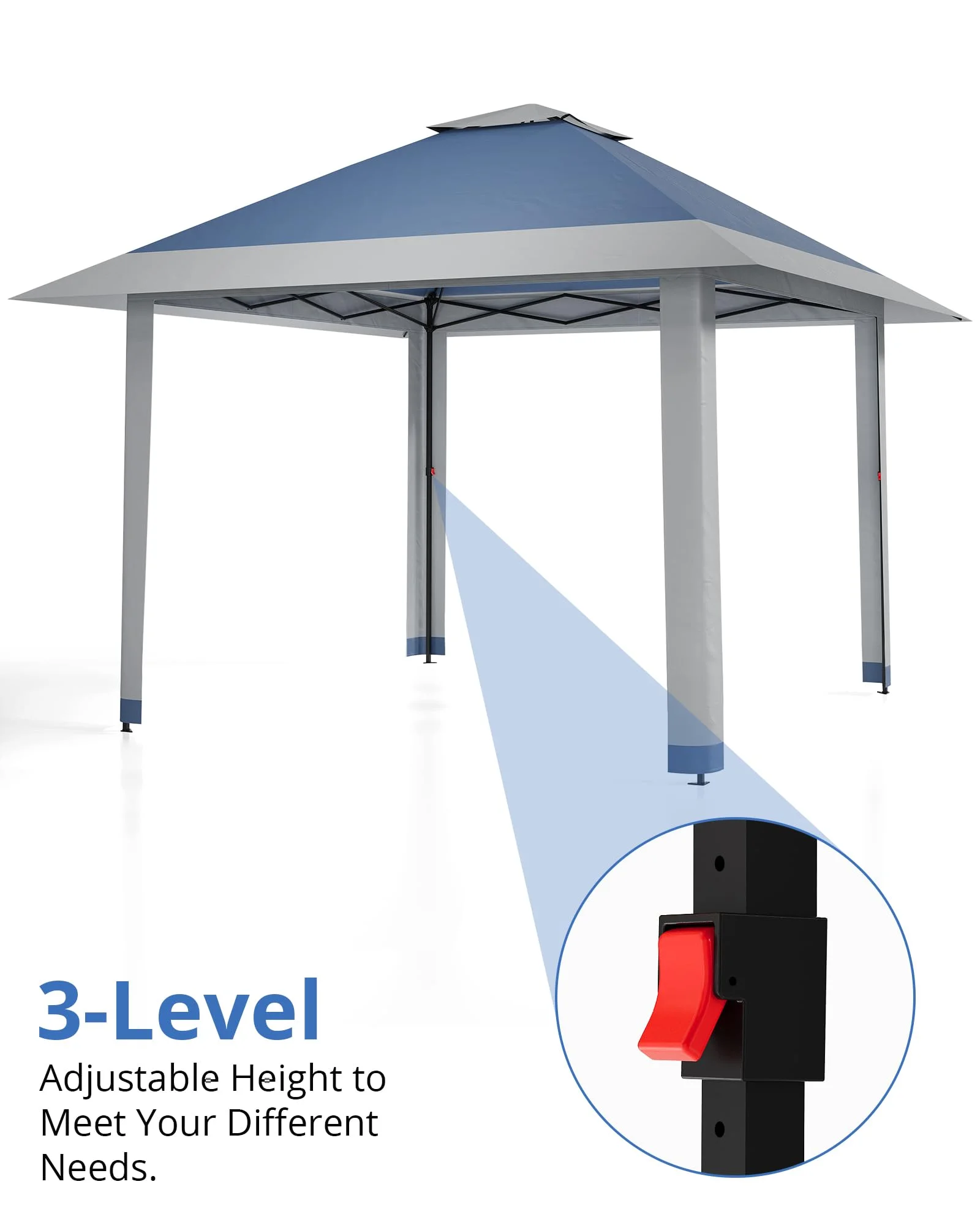 Accreate 13' X 13' Outdoor Patio Gazebo,Outdoor Canopy Tent with Mosquito Netting,Backyard Tent for Party, Wedding, Outdoor Dining, Patio, Backyard - Image 10