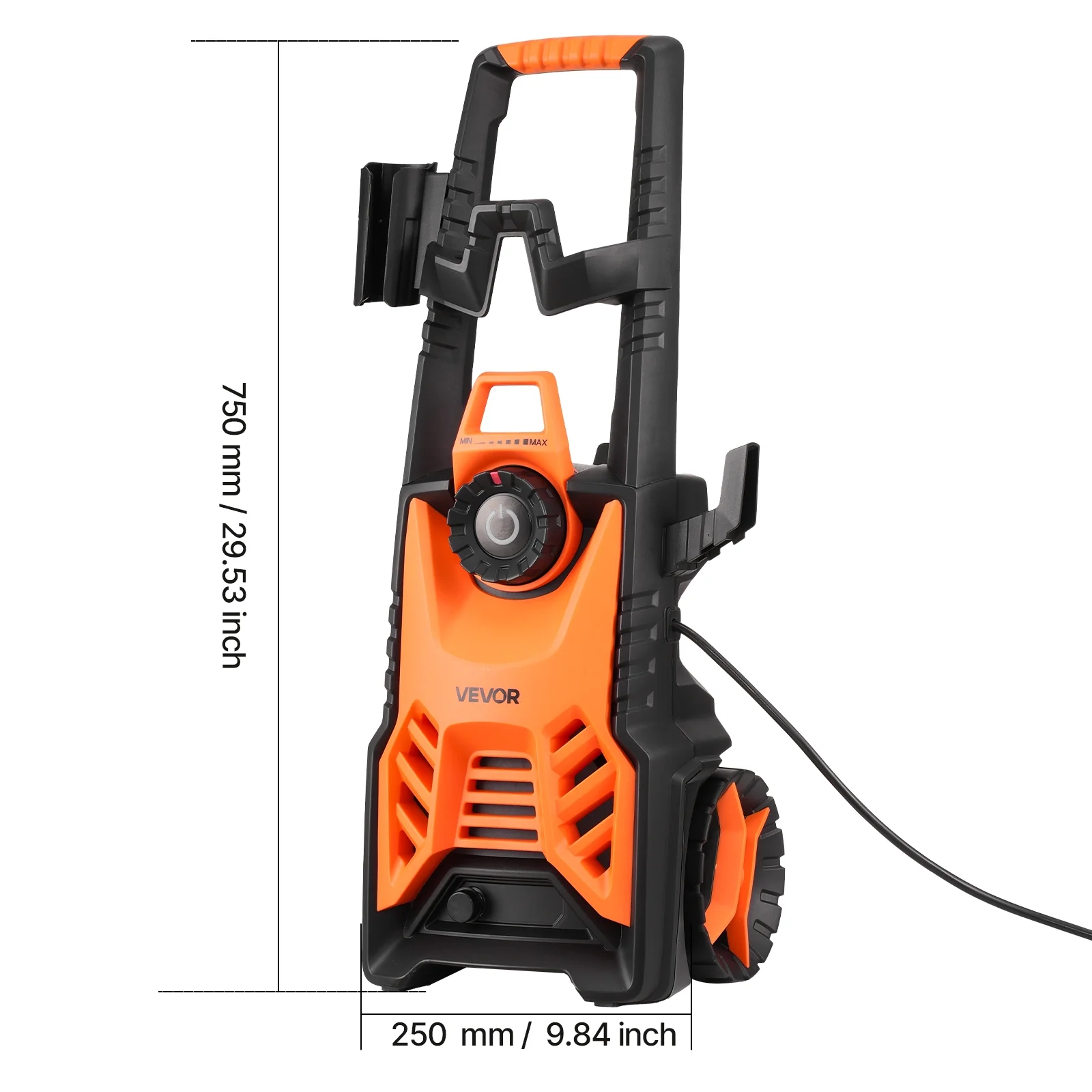 VEVOR Electric Pressure Washer, Max 4500 Psi and 3.2 GPM with Pressure Adjustment, High Power Pressure Cleaning Machine with 4 Quick Connect Nozzles - Image 3